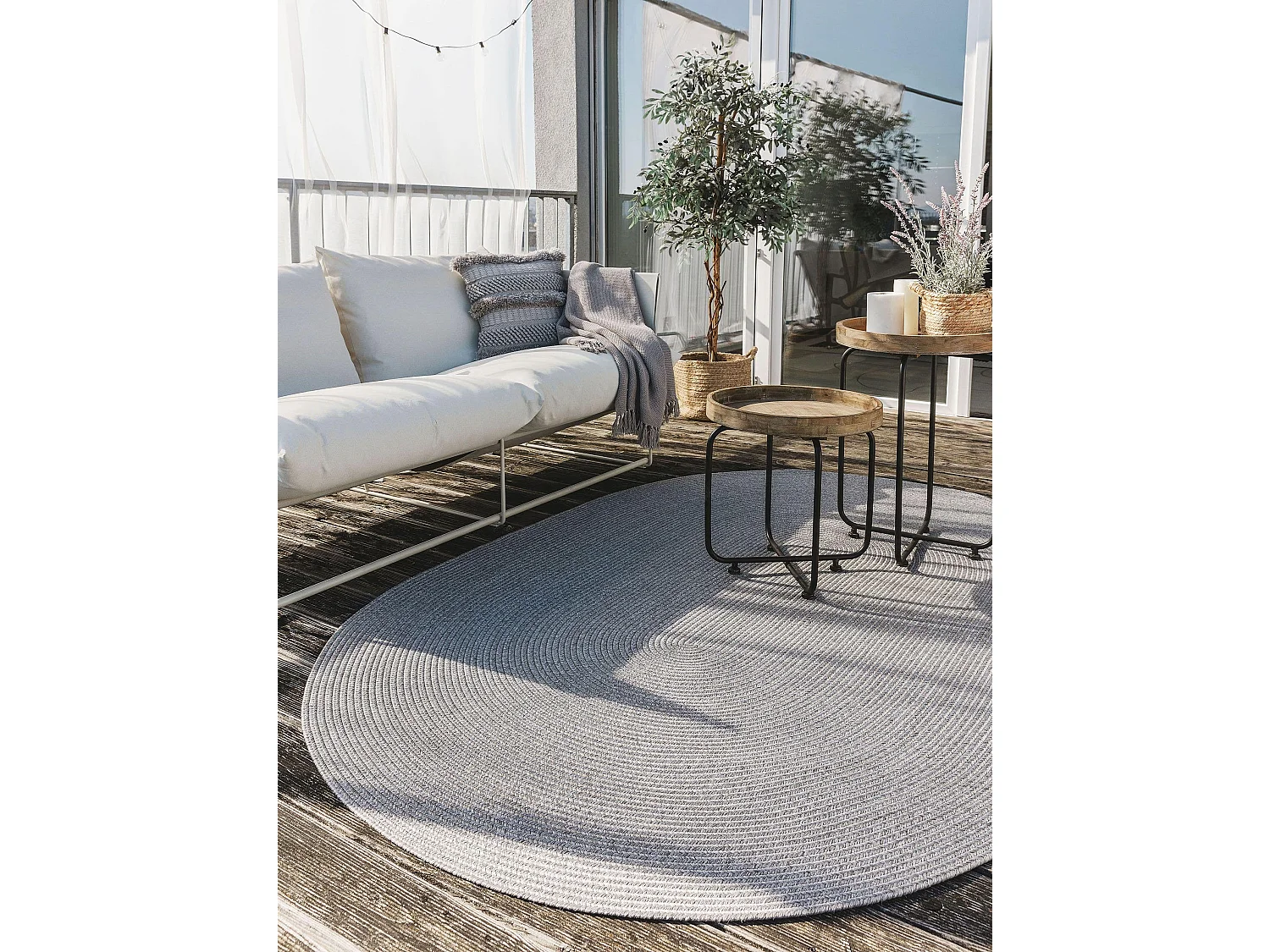 Tapis d'extérieur & intérieur Nandi Gris 160x230 cm