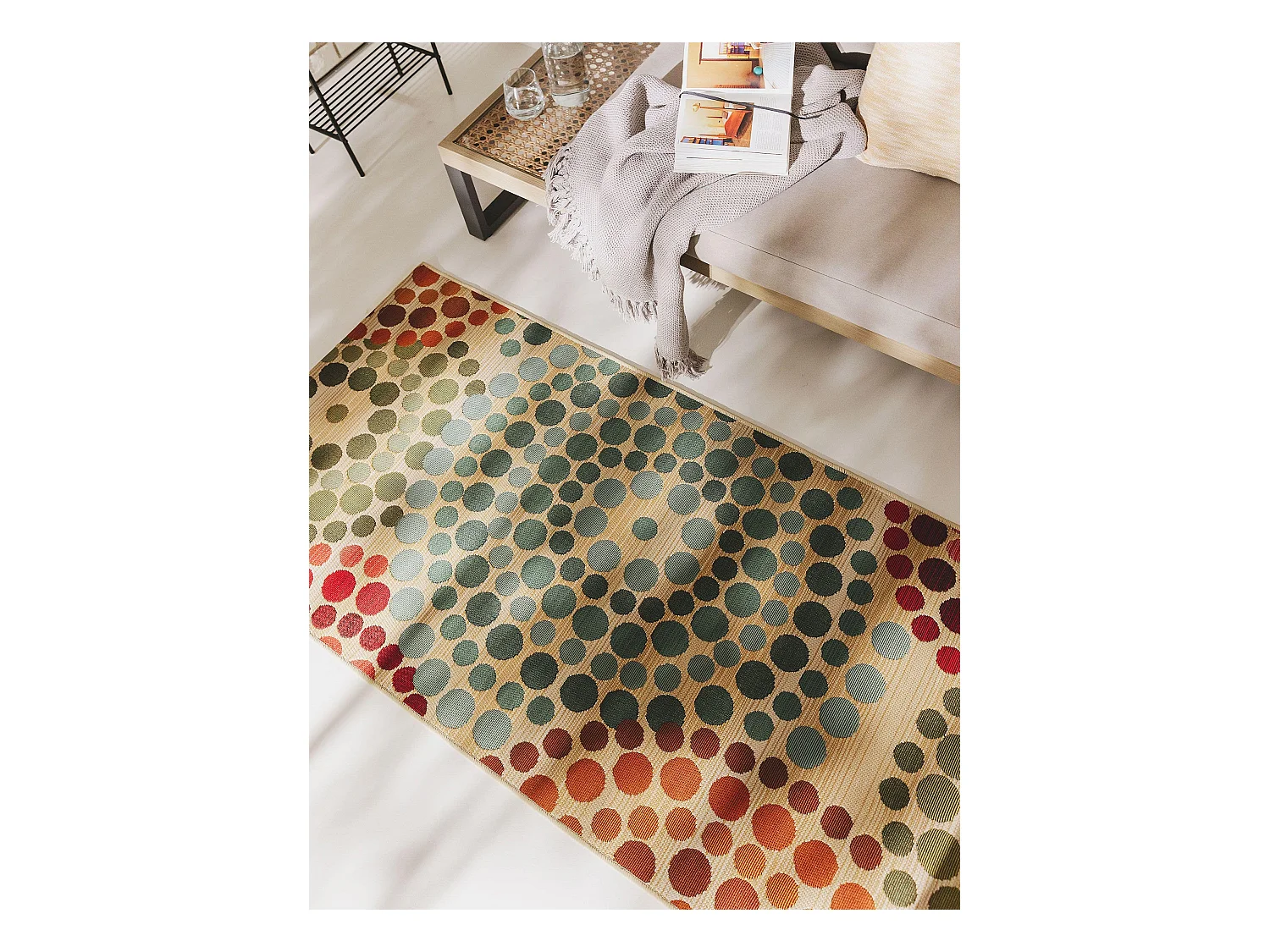 Tapis d'extérieur & intérieur Artis Beige/Multicouleur 80x250 cm