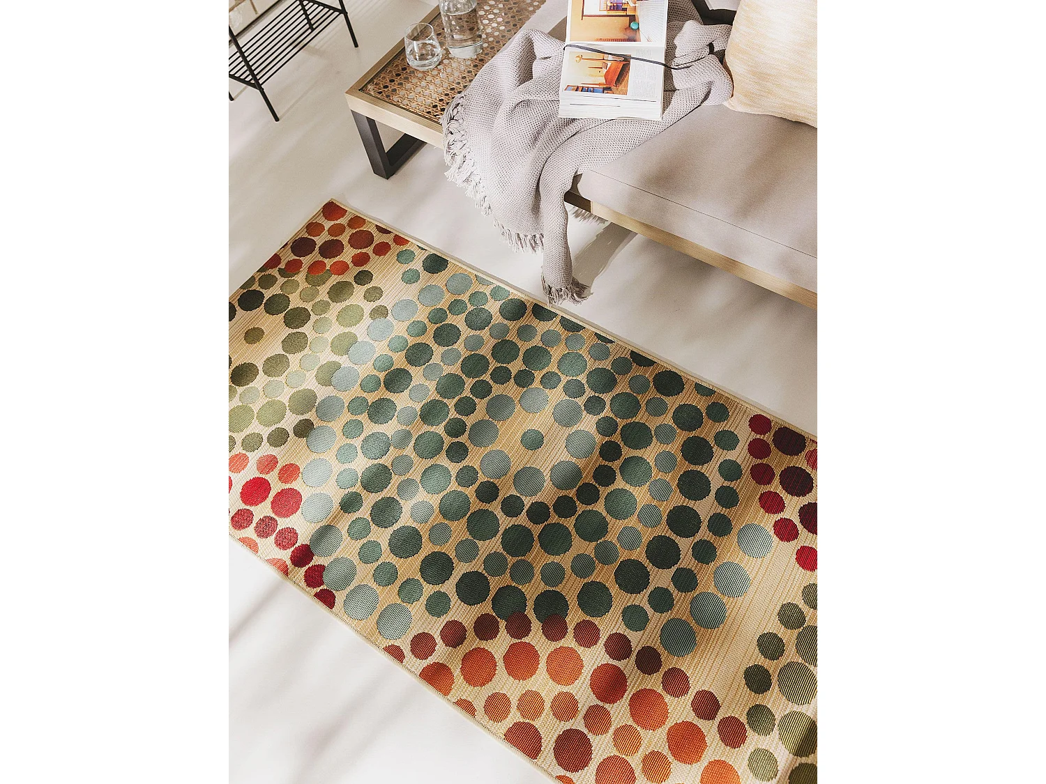 Tapis d'extérieur & intérieur Artis Beige/Multicouleur 80x250 cm