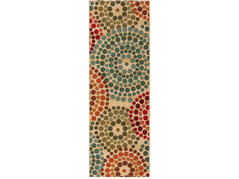 Tapis d'extérieur & intérieur Artis Beige/Multicouleur 80x250 cm