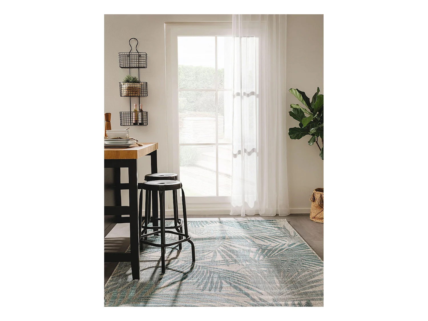 Tapis d'extérieur & intérieur Cleo Bleu 240x340 cm