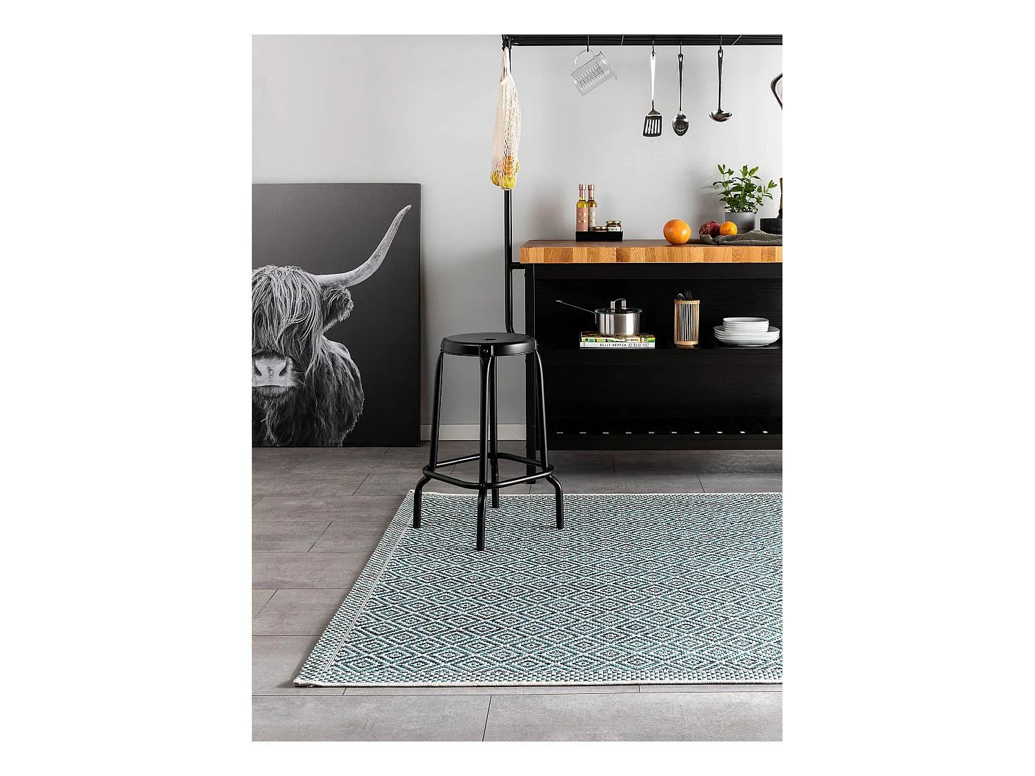 Tapis d'extérieur & intérieur Cleo Bleu 240x340 cm