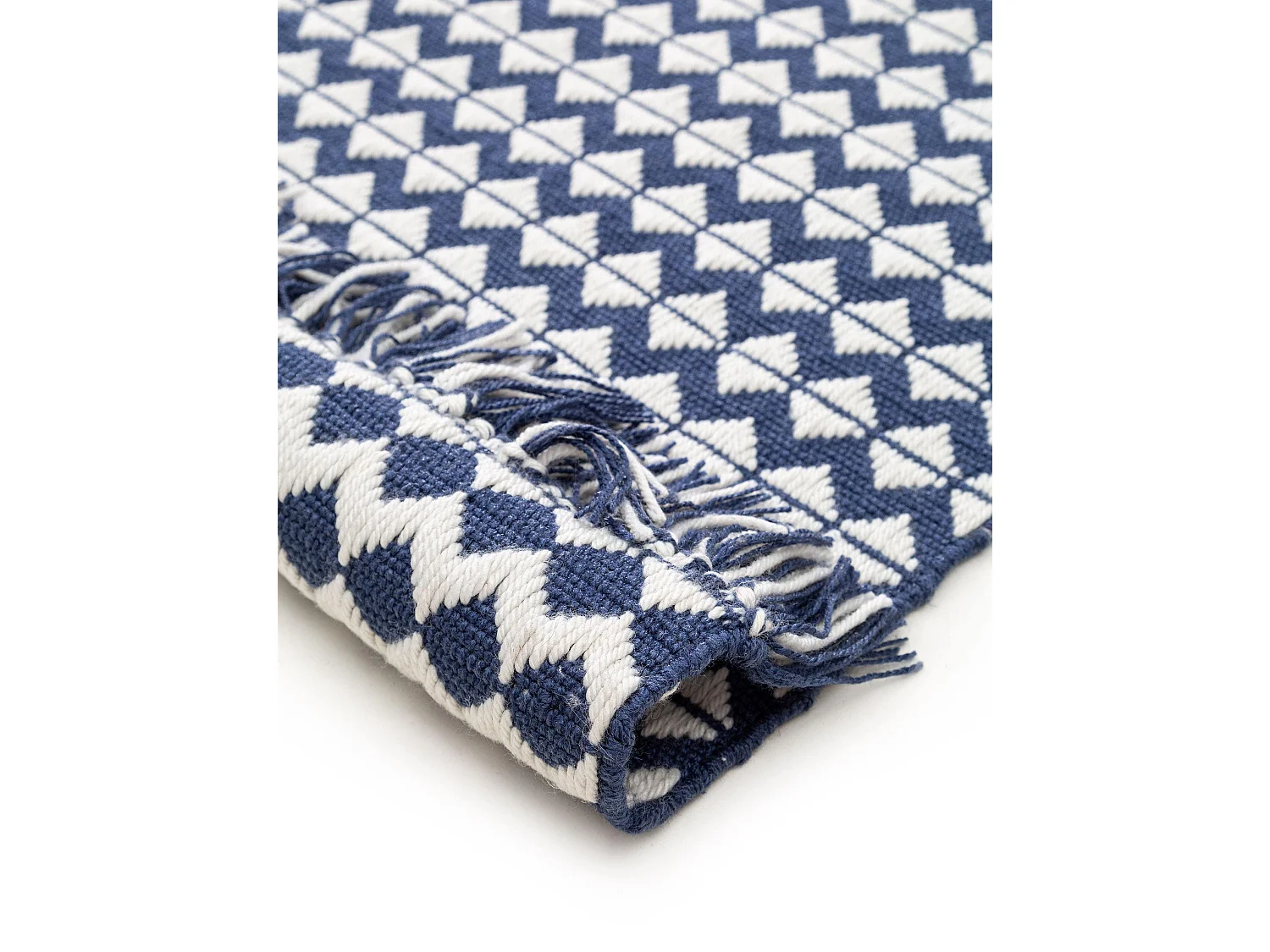 Tapis fabriqué à partir de matériaux recyclés Morty Bleu foncé 160x230 cm