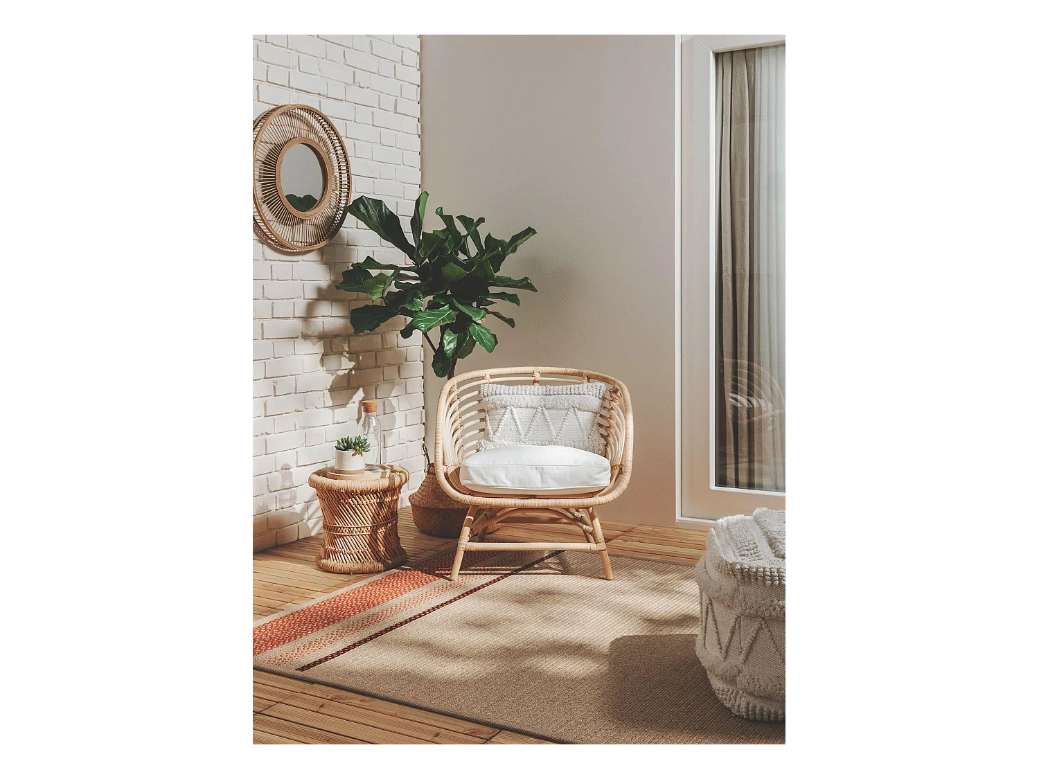 Tapis d'extérieur & intérieur Nandi Terracotta 160x230 cm