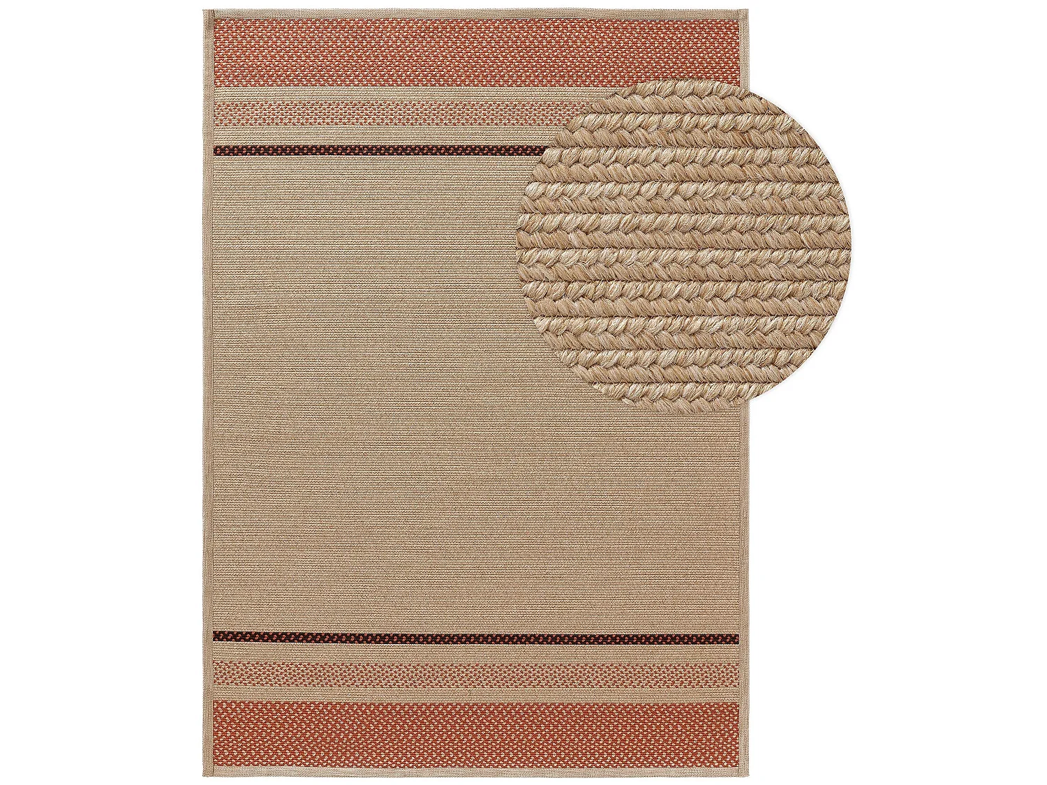 Tapis d'extérieur & intérieur Nandi Terracotta 160x230 cm