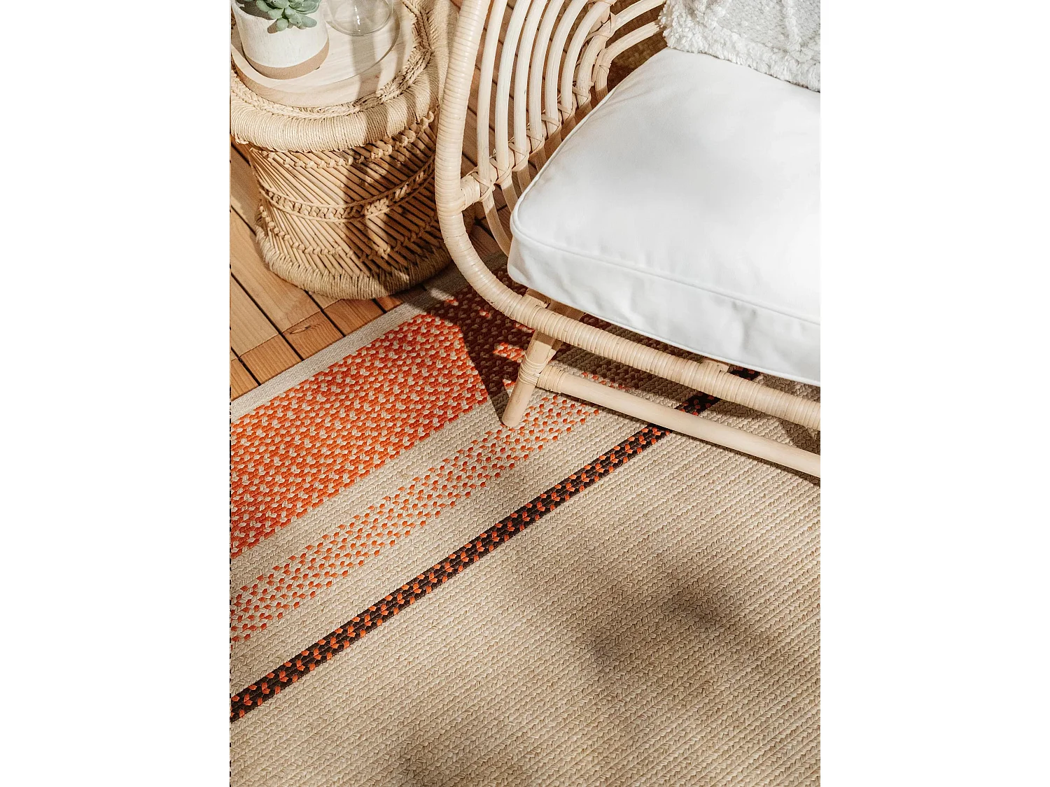 Tapis d'extérieur & intérieur Nandi Terracotta 160x230 cm