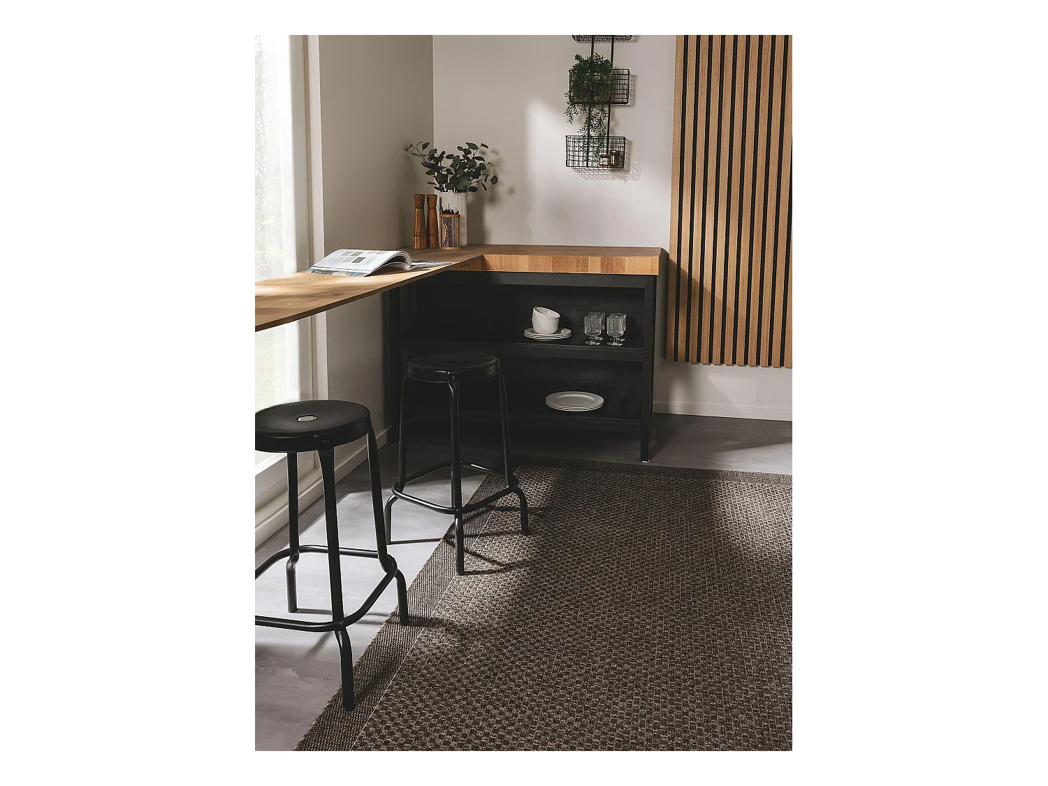 Tapis d'extérieur & intérieur Naoto Gris 200x290 cm