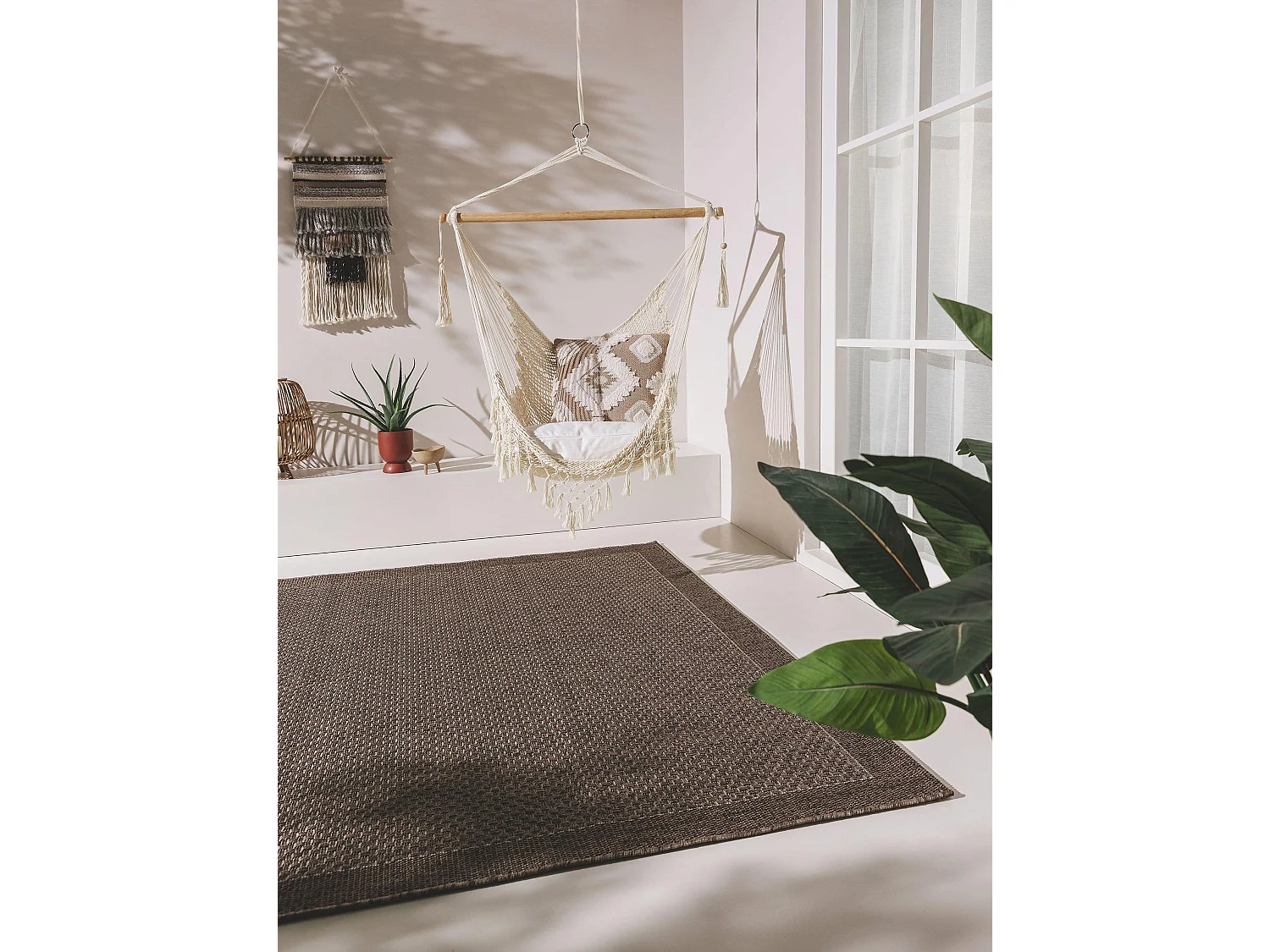 Tapis d'extérieur & intérieur Naoto Gris 200x290 cm