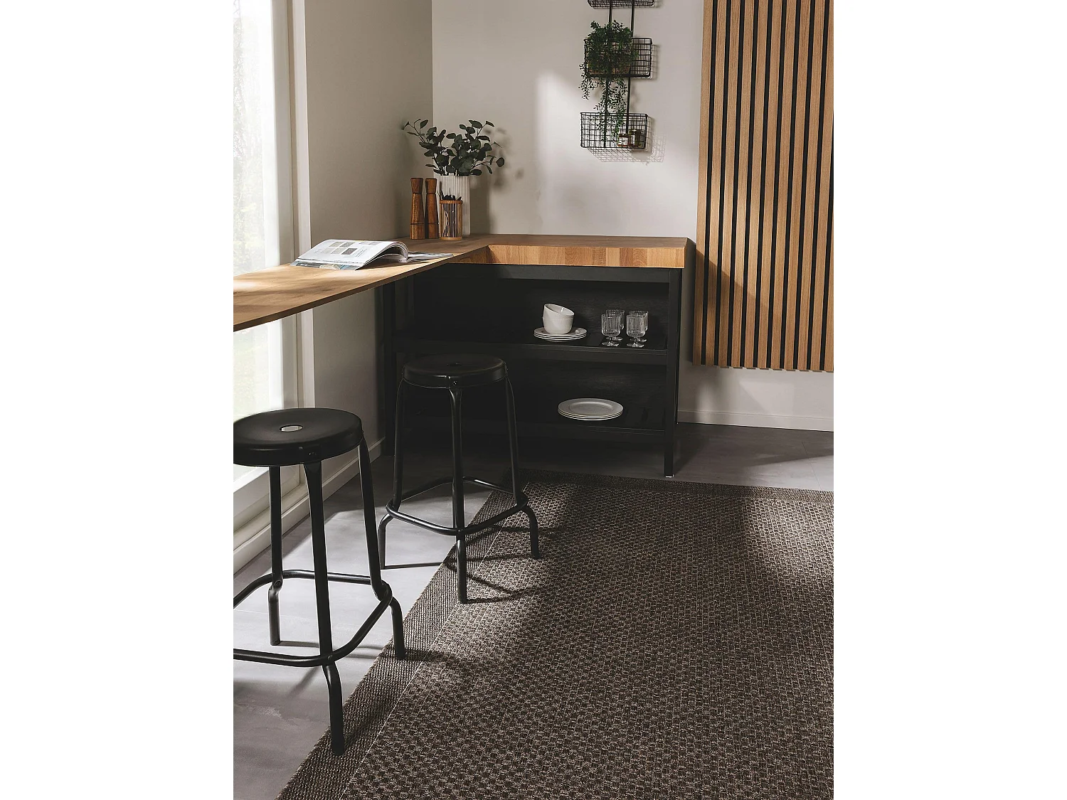 Tapis d'extérieur & intérieur Naoto Gris 200x290 cm