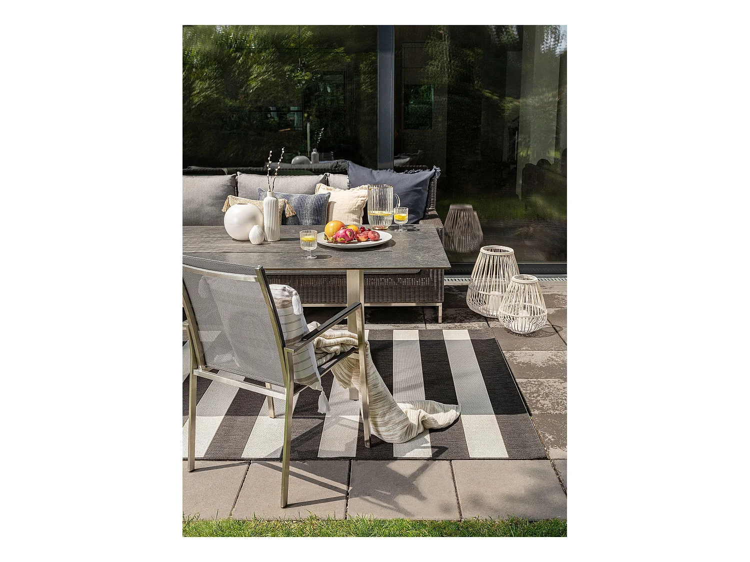 Tapis d'extérieur & intérieur Metro Noir 200x290 cm