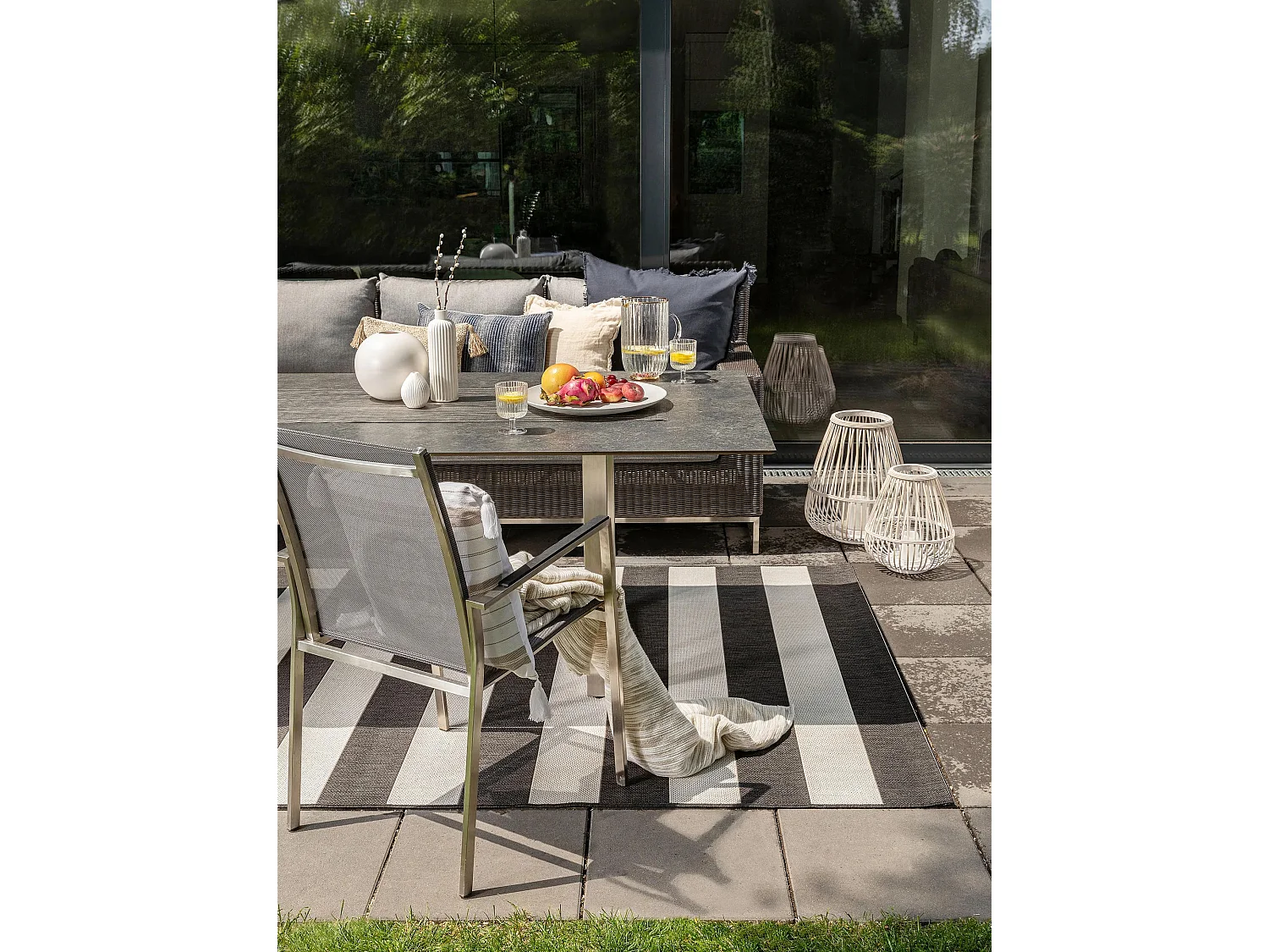 Tapis d'extérieur & intérieur Metro Noir 200x290 cm