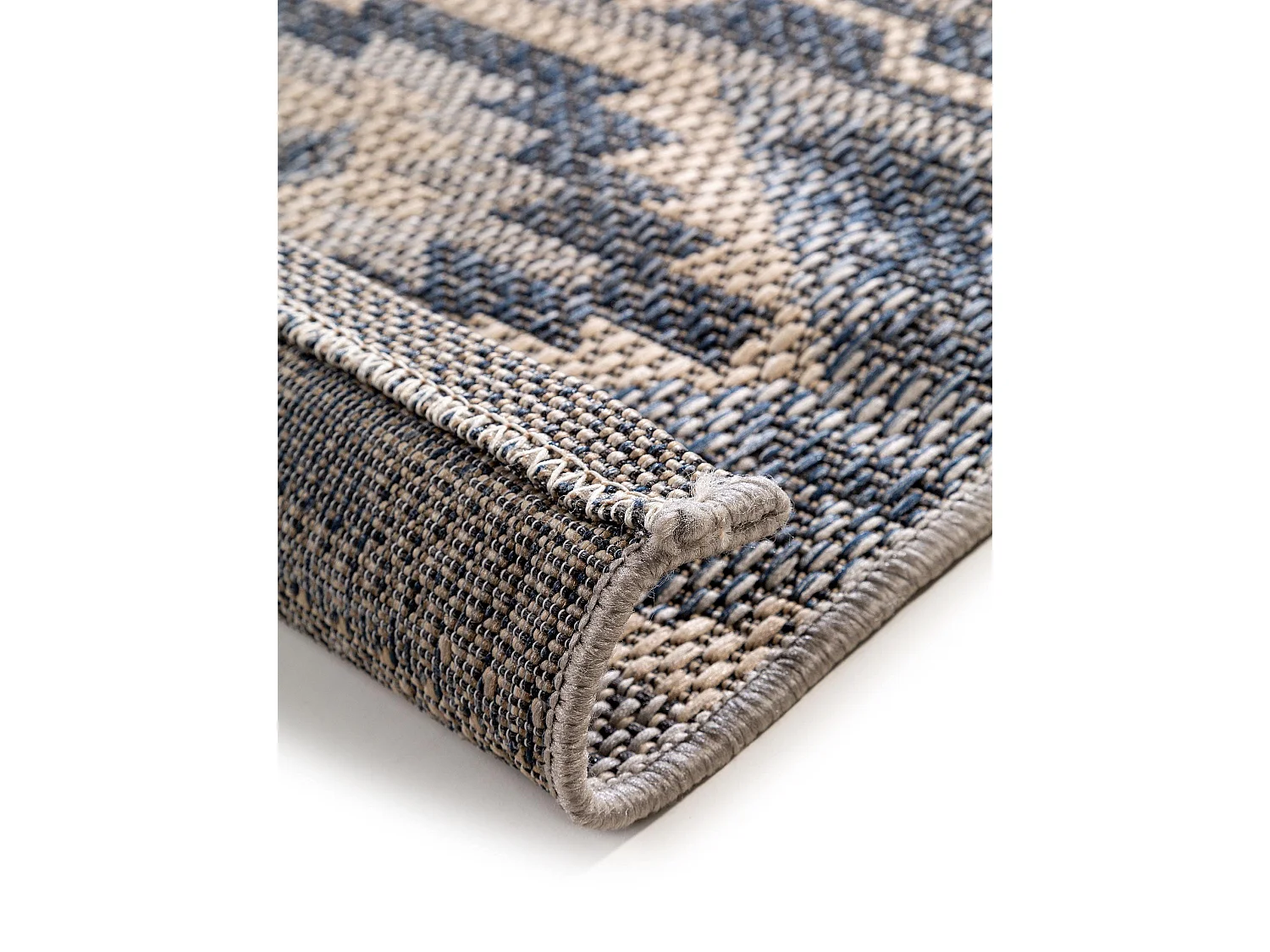 Tapis d'extérieur & intérieur River Bleu 100x150 cm