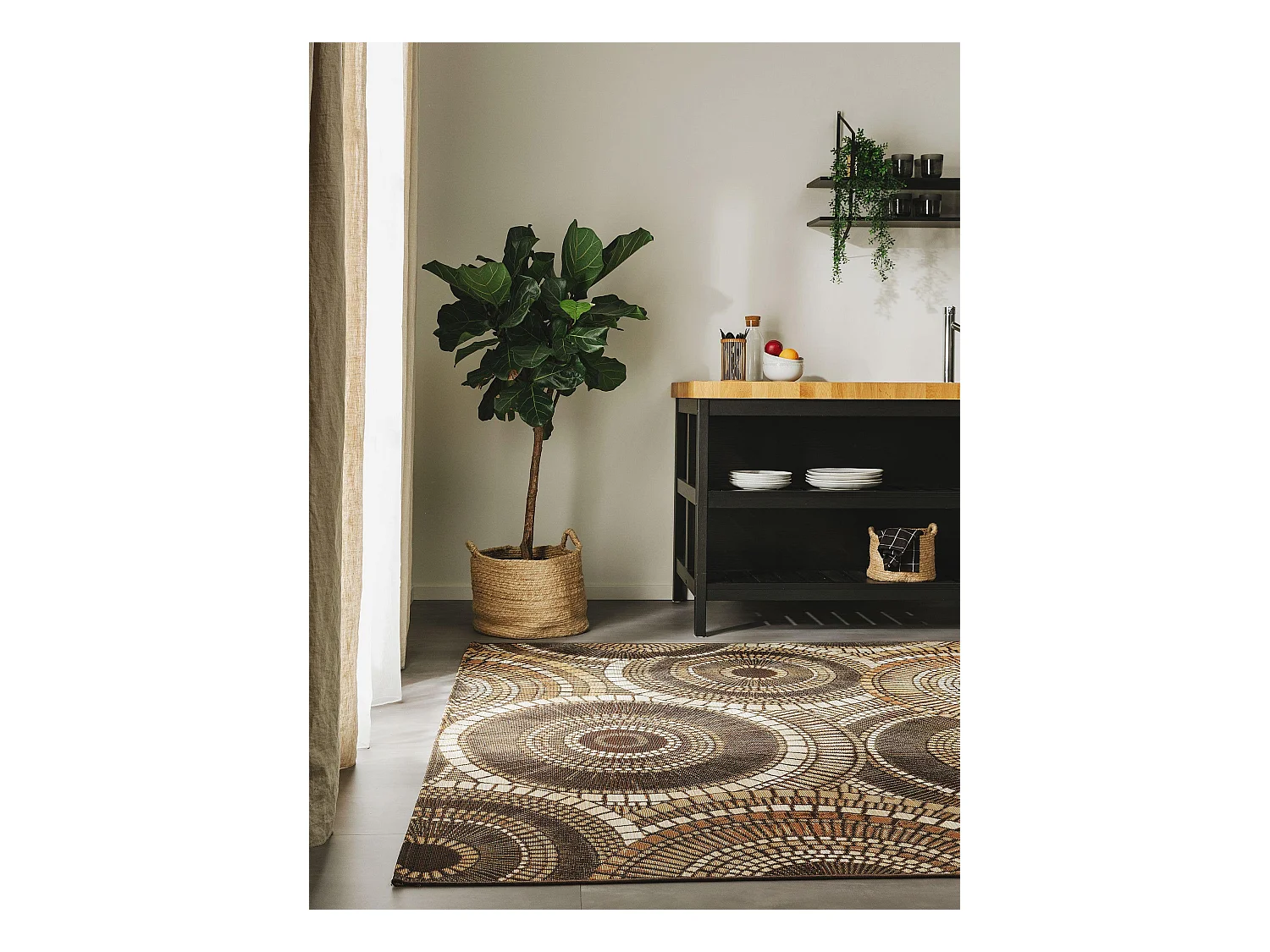 Tapis d'extérieur & intérieur Artis Marron 240x340 cm