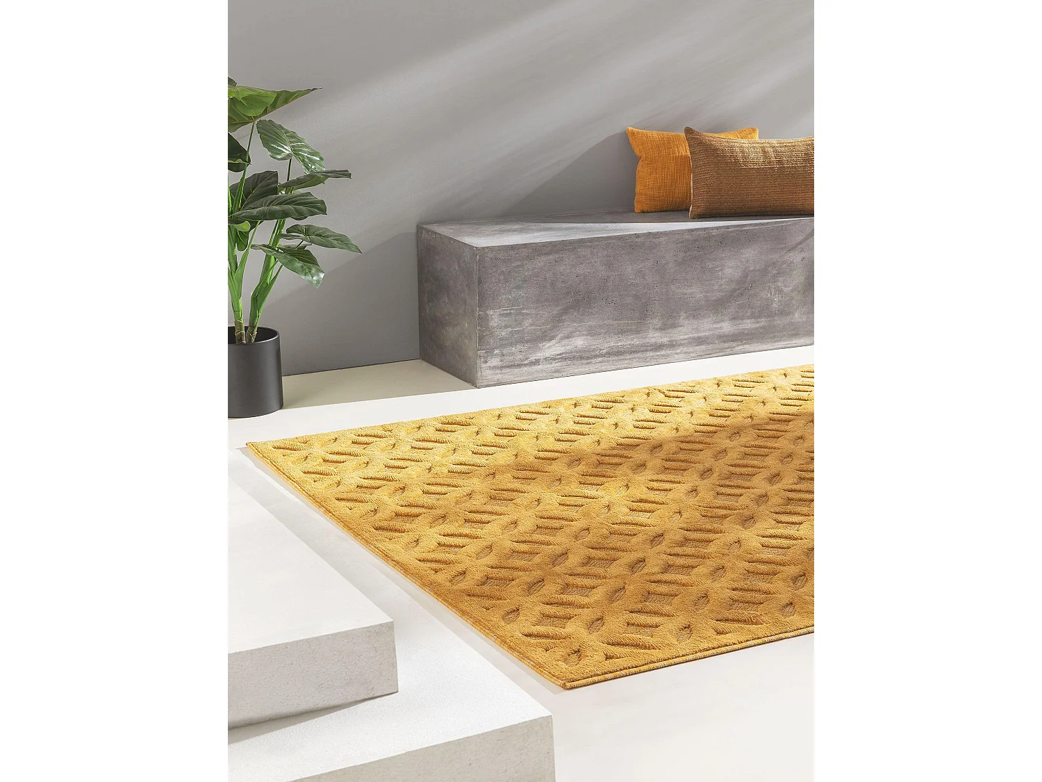 Tapis d'extérieur & intérieur Bonte Jaune 200x290 cm