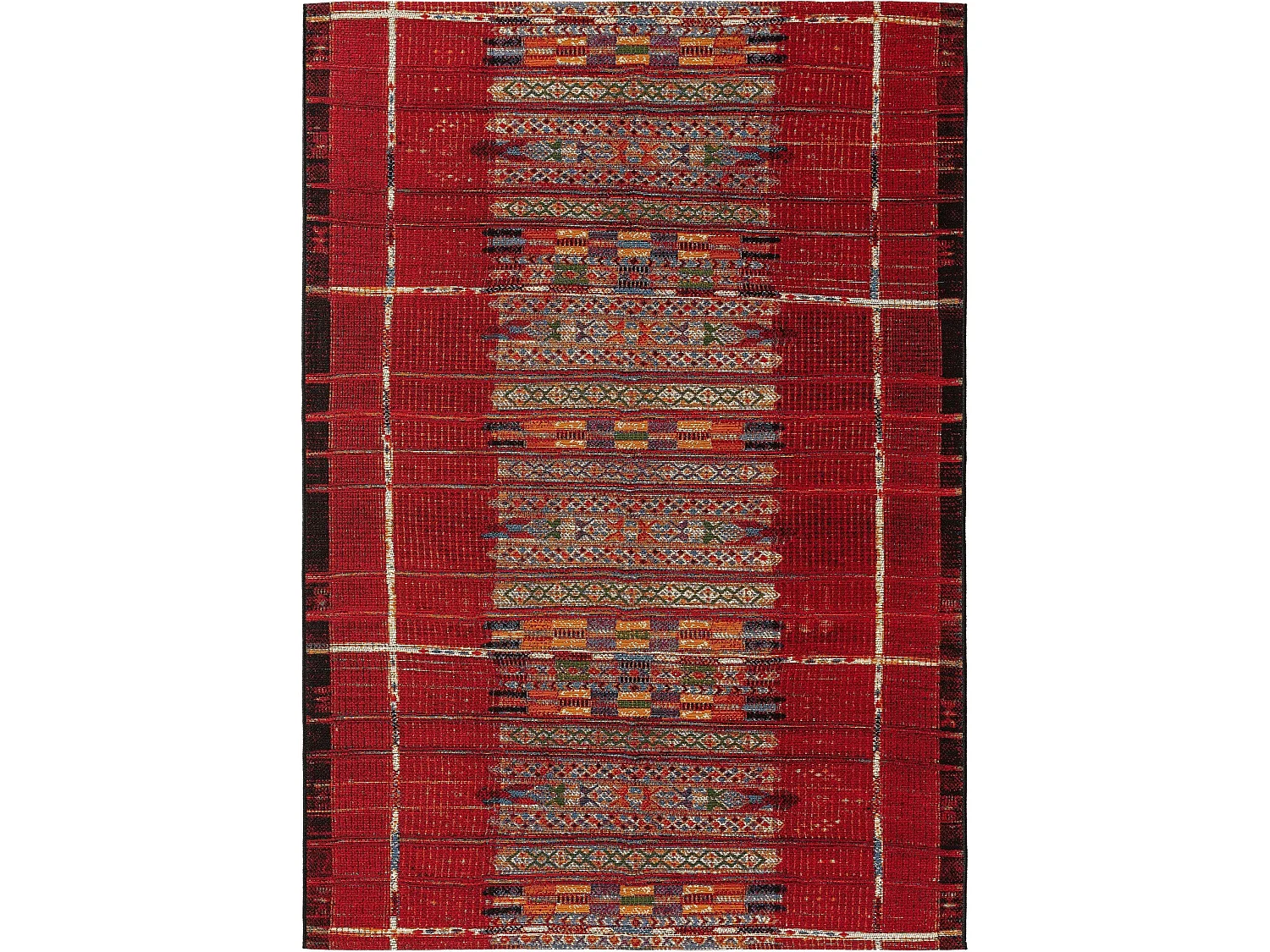 Tapis d'extérieur & intérieur Artis Multicouleur/Rouge 80x165 cm