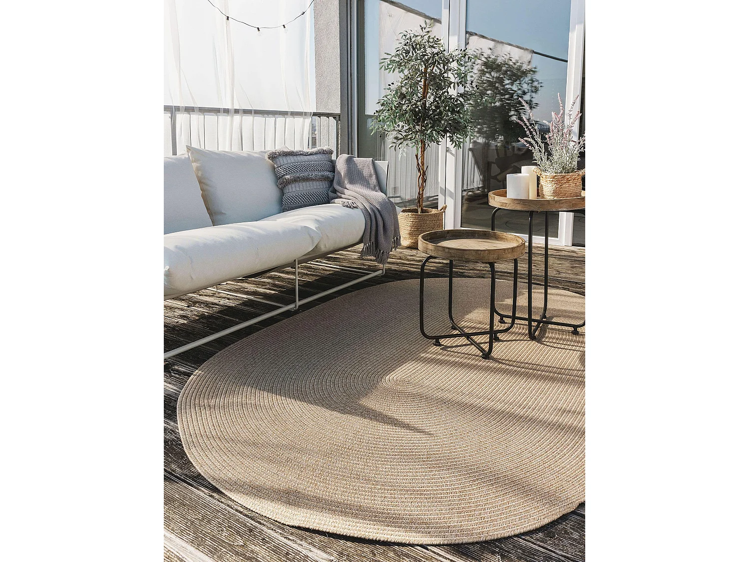 Tapis d'extérieur & intérieur Nandi Beige 160x230 cm