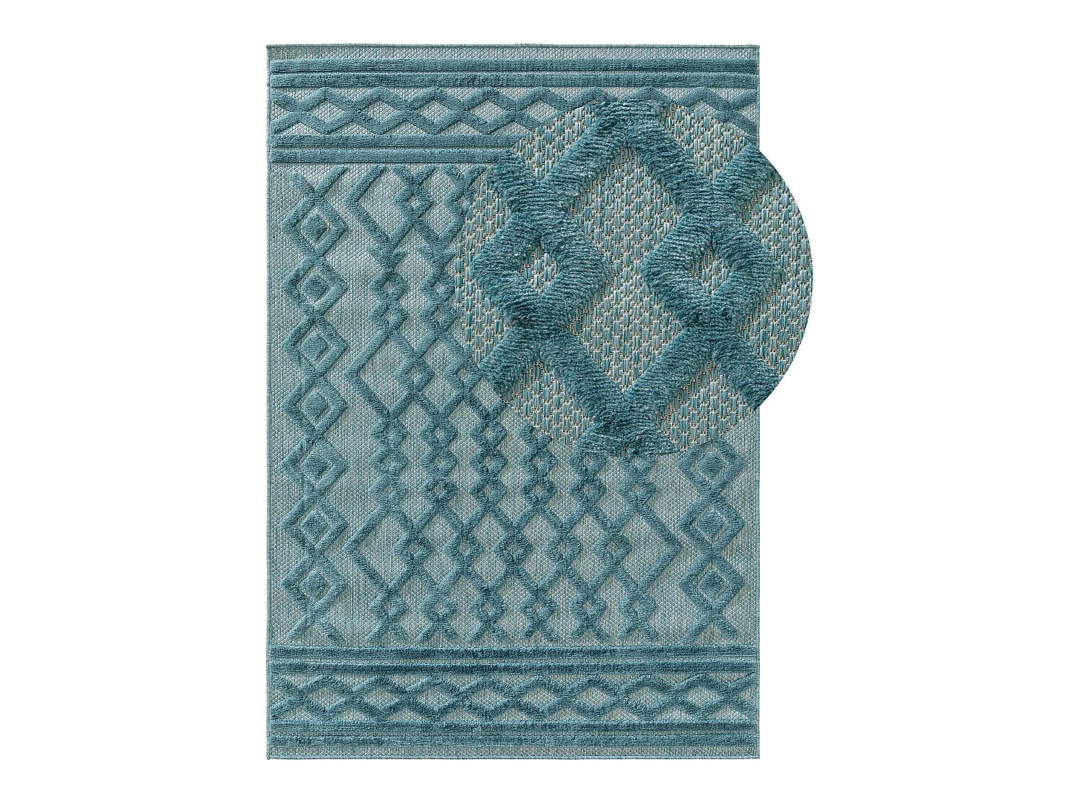Tapis d'extérieur & intérieur Bonte Turquoise 120x170 cm
