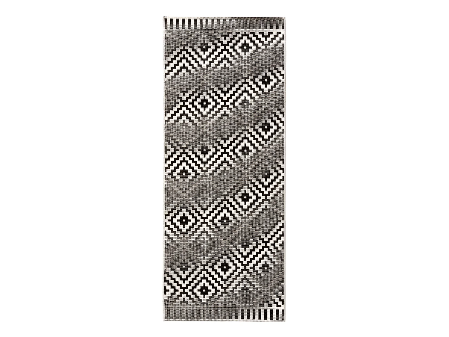 Tapis d'extérieur & intérieur Metro Noir & Blanc 80x200 cm
