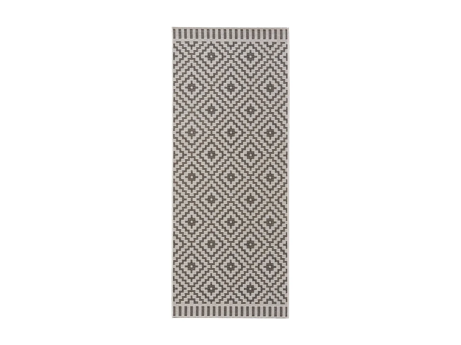 Tapis d'extérieur & intérieur Metro Noir & Blanc 80x200 cm