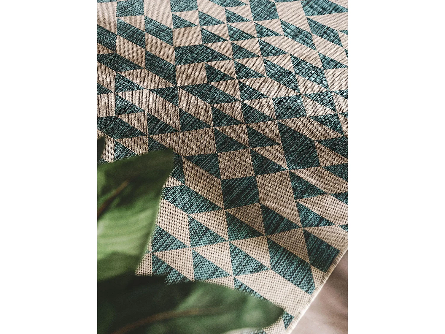 Tapis d'extérieur & intérieur Cleo Bleu 80x150 cm