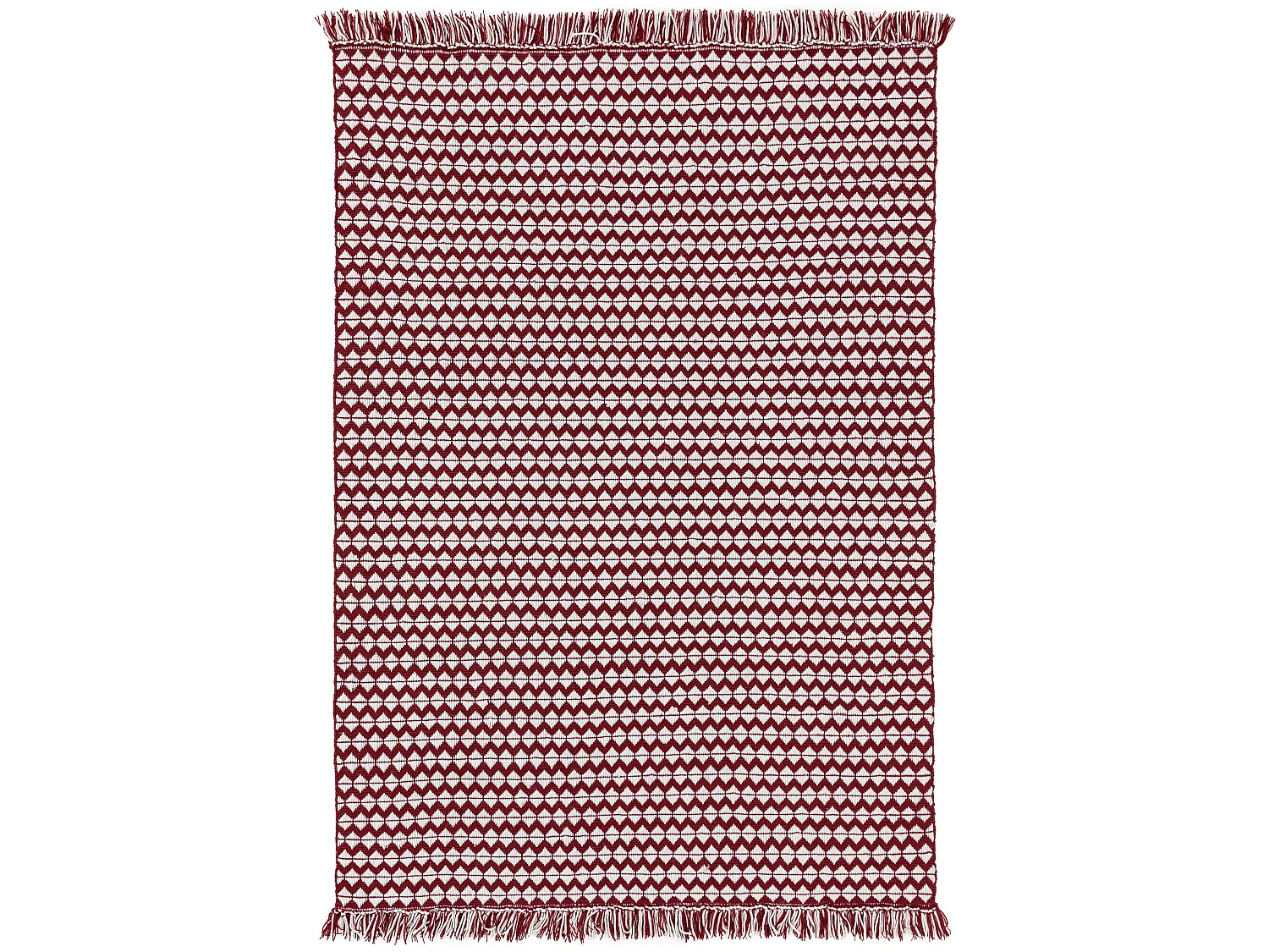 Tapis fabriqué à partir de matériaux recyclés Morty Rouge 120x170 cm