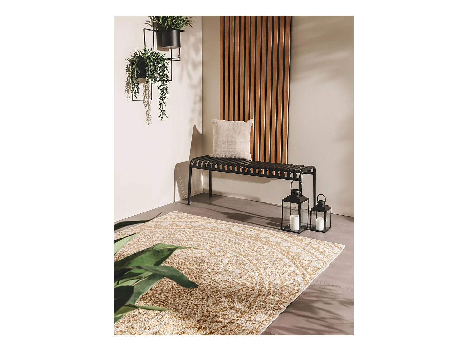 Tapis d'extérieur & intérieur Cleo Crème/Beige 160x230 cm