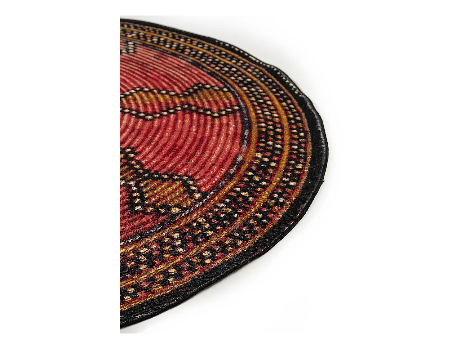 Tapis d'extérieur & intérieur rond Artis Rouge ø 160 cm rond