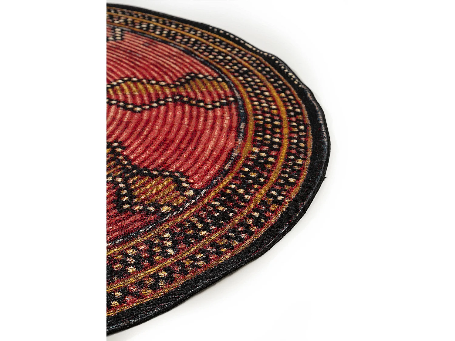 Tapis d'extérieur & intérieur rond Artis Rouge ø 160 cm rond