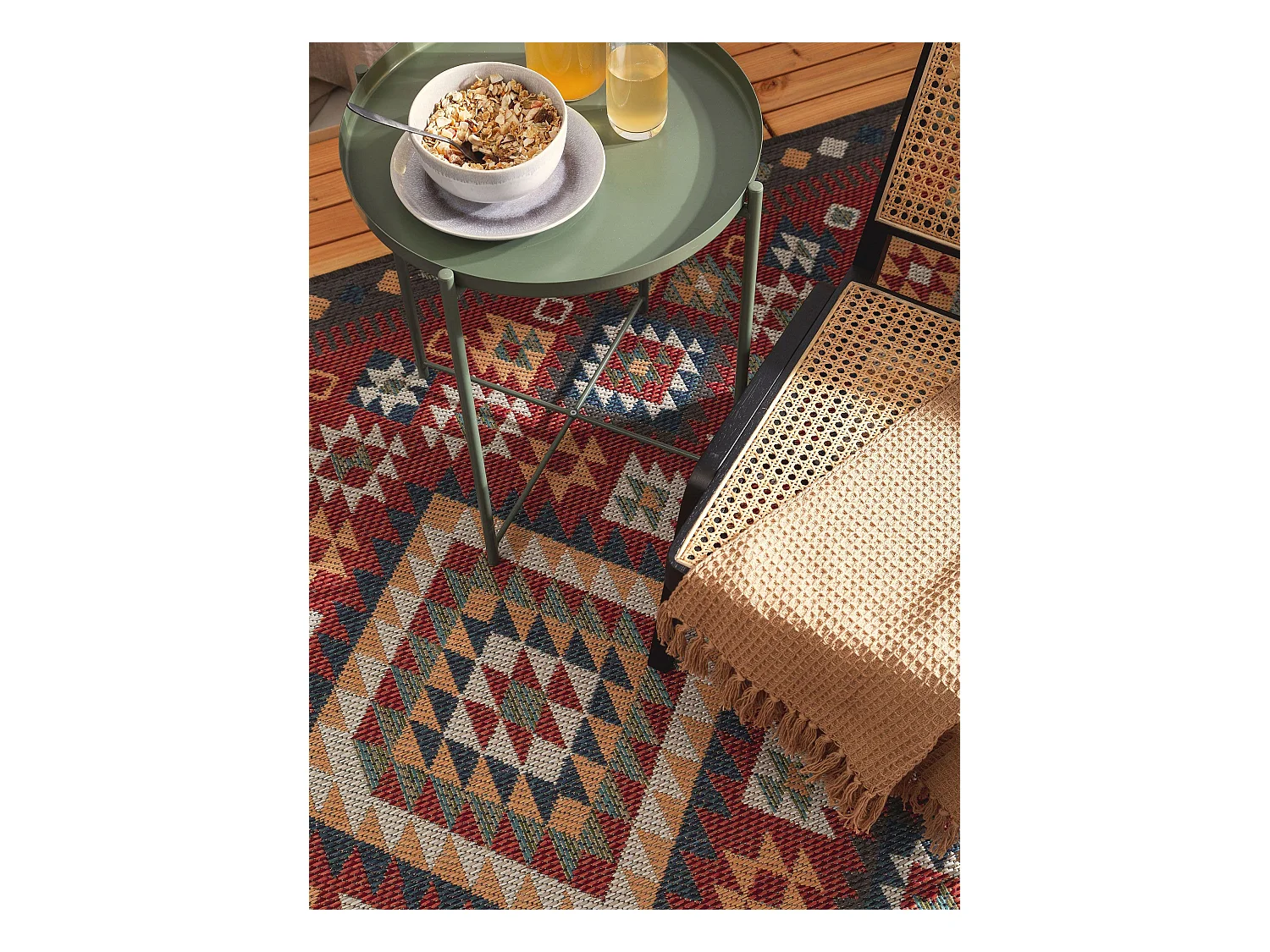 Tapis d'extérieur & intérieur Mirena Rouge 160x230 cm