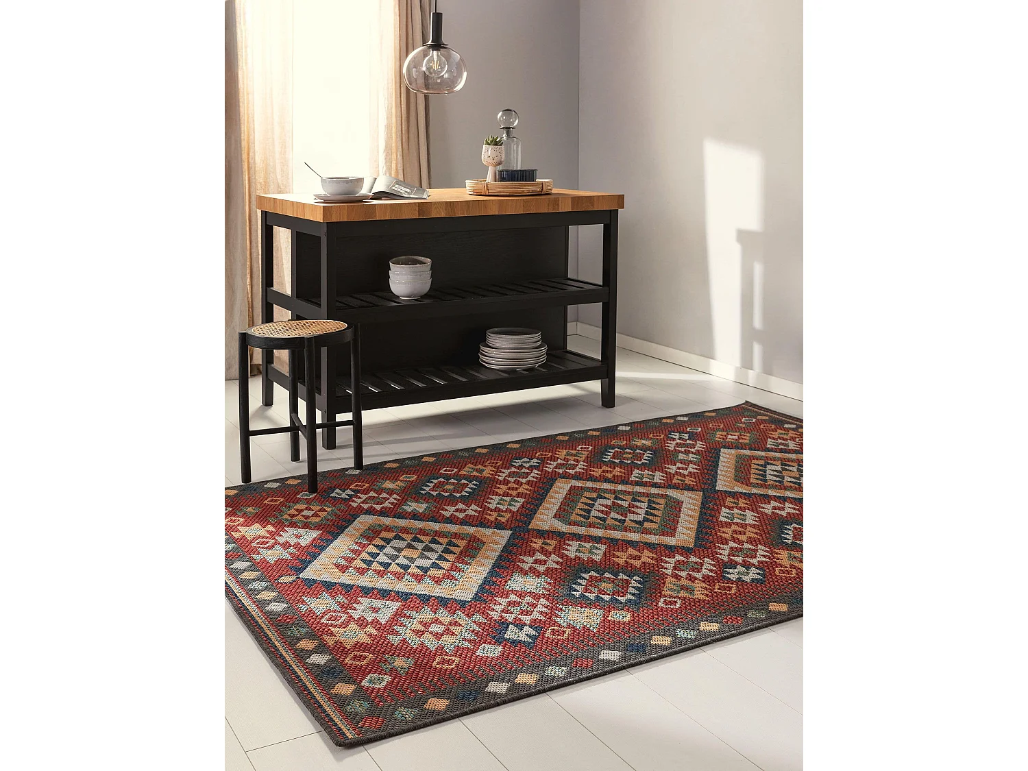 Tapis d'extérieur & intérieur Mirena Rouge 160x230 cm