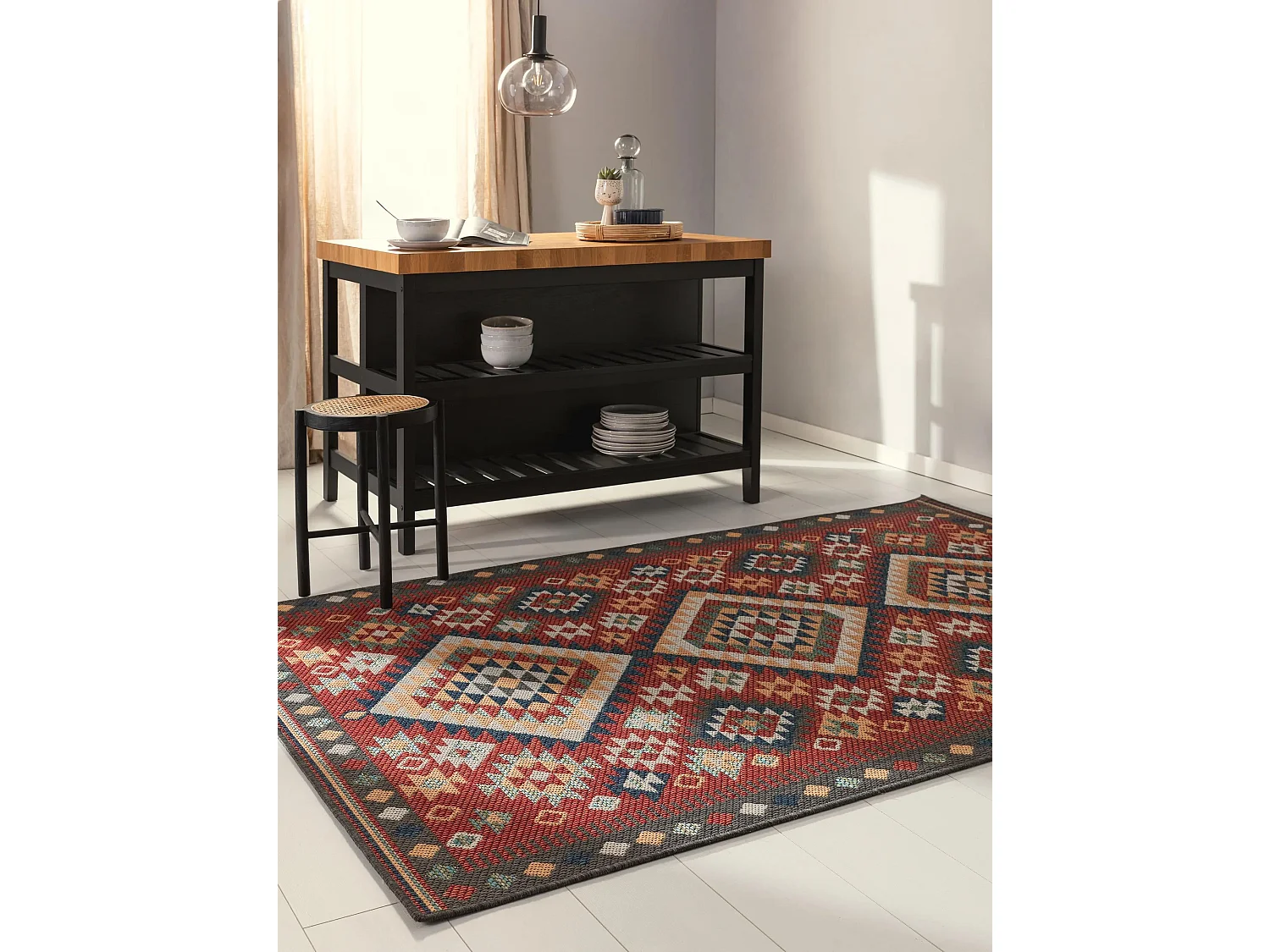 Tapis d'extérieur & intérieur Mirena Rouge 160x230 cm
