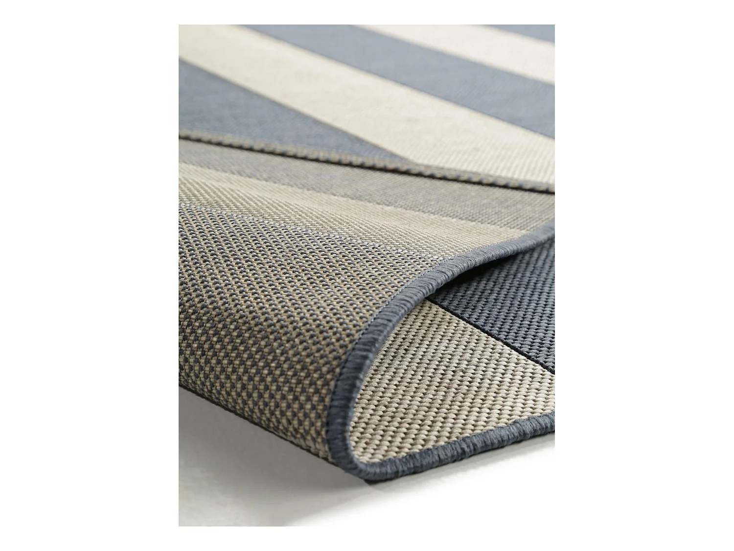 Tapis d'extérieur & intérieur Metro Bleu 80x150 cm