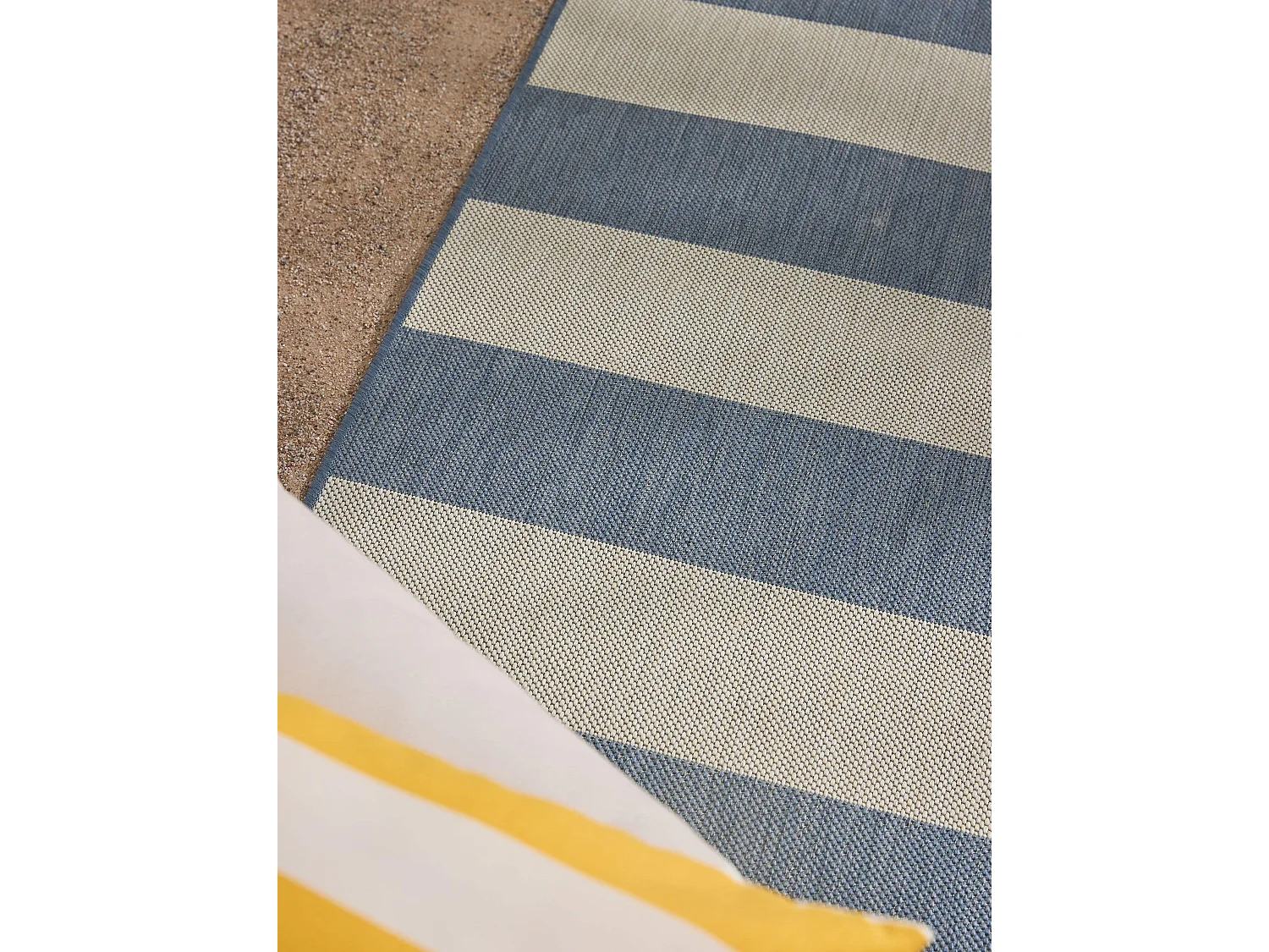 Tapis d'extérieur & intérieur Metro Bleu 80x150 cm