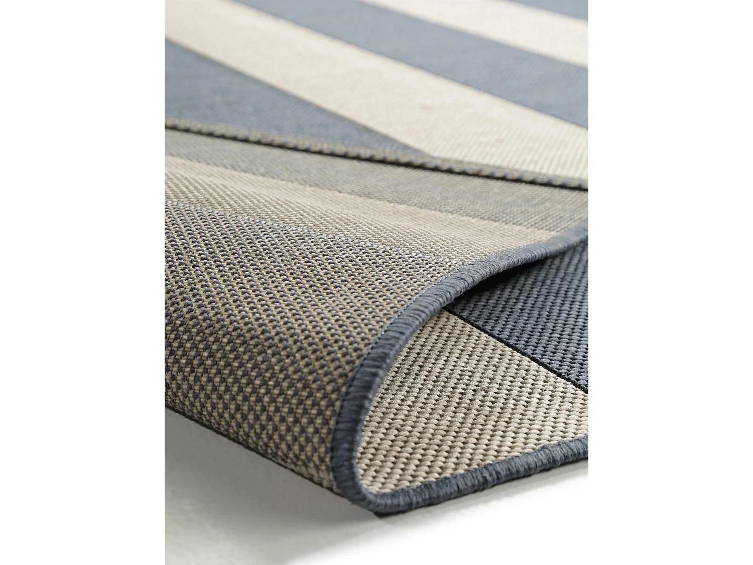 Tapis d'extérieur & intérieur Metro Bleu 80x150 cm