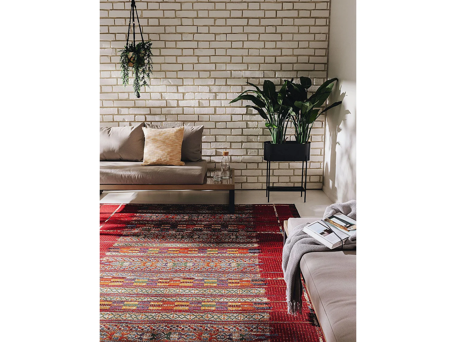 Tapis d'extérieur & intérieur Artis Multicouleur/Rouge 160x235 cm