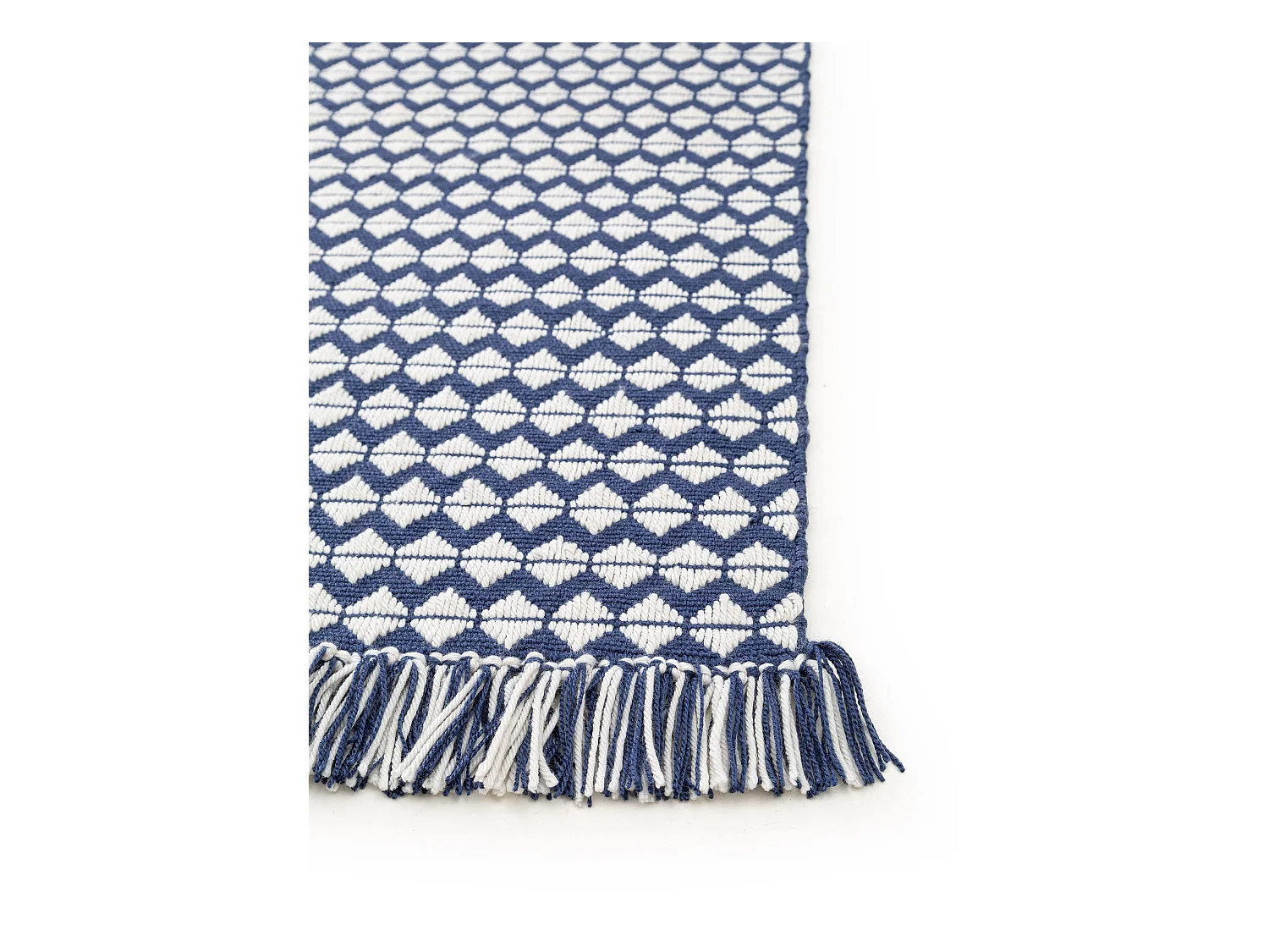 Tapis fabriqué à partir de matériaux recyclés Morty Bleu foncé 200x300 cm