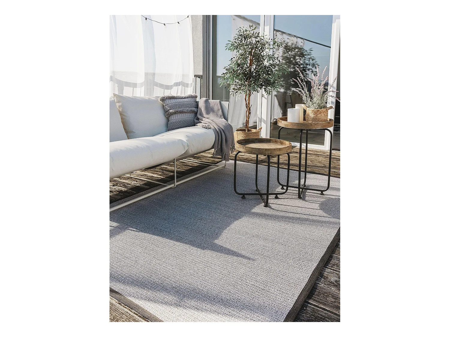 Tapis d'extérieur & intérieur Nandi Gris 200x300 cm