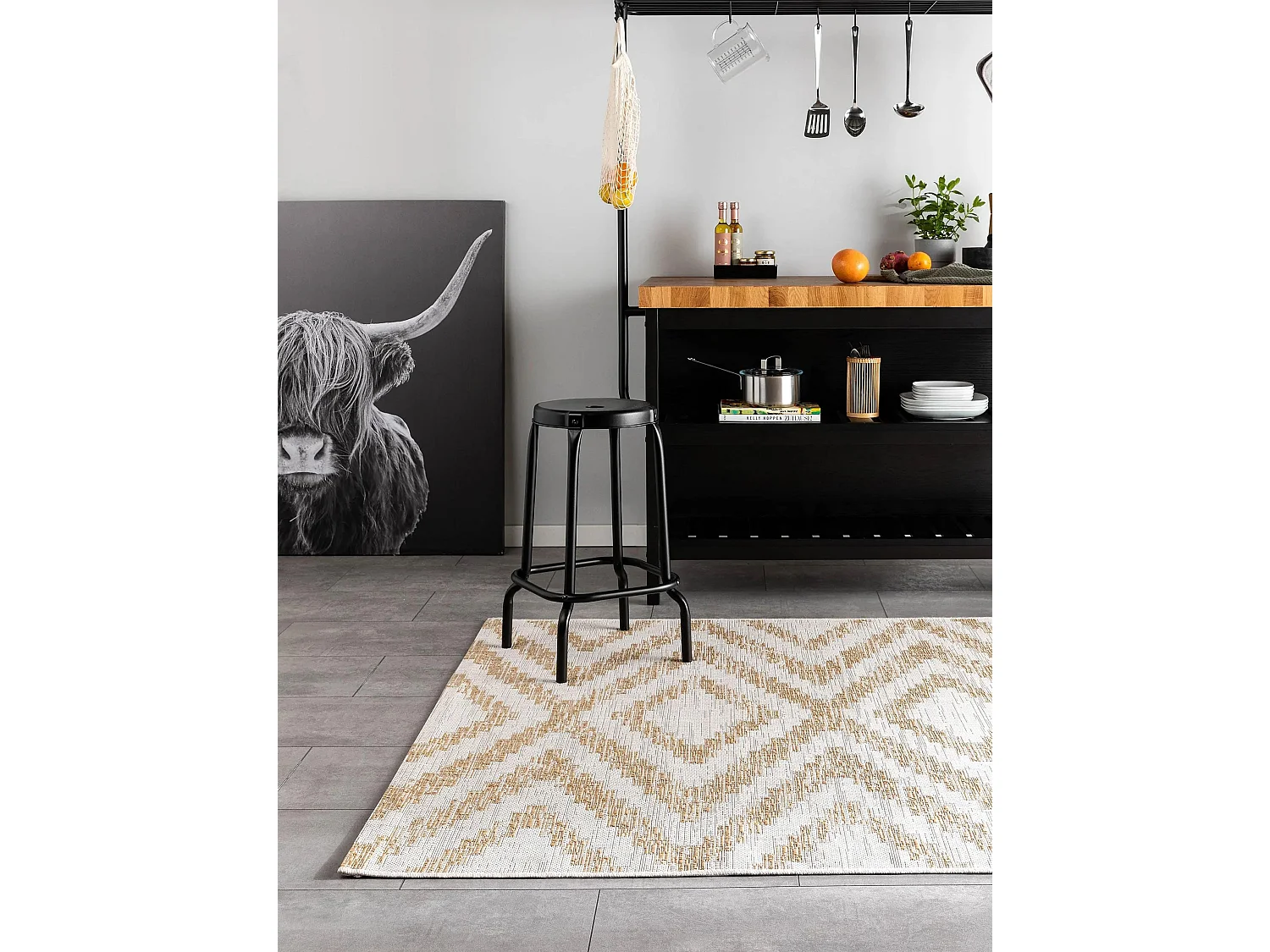 Tapis d'extérieur & intérieur Cleo Crème/Beige 240x340 cm