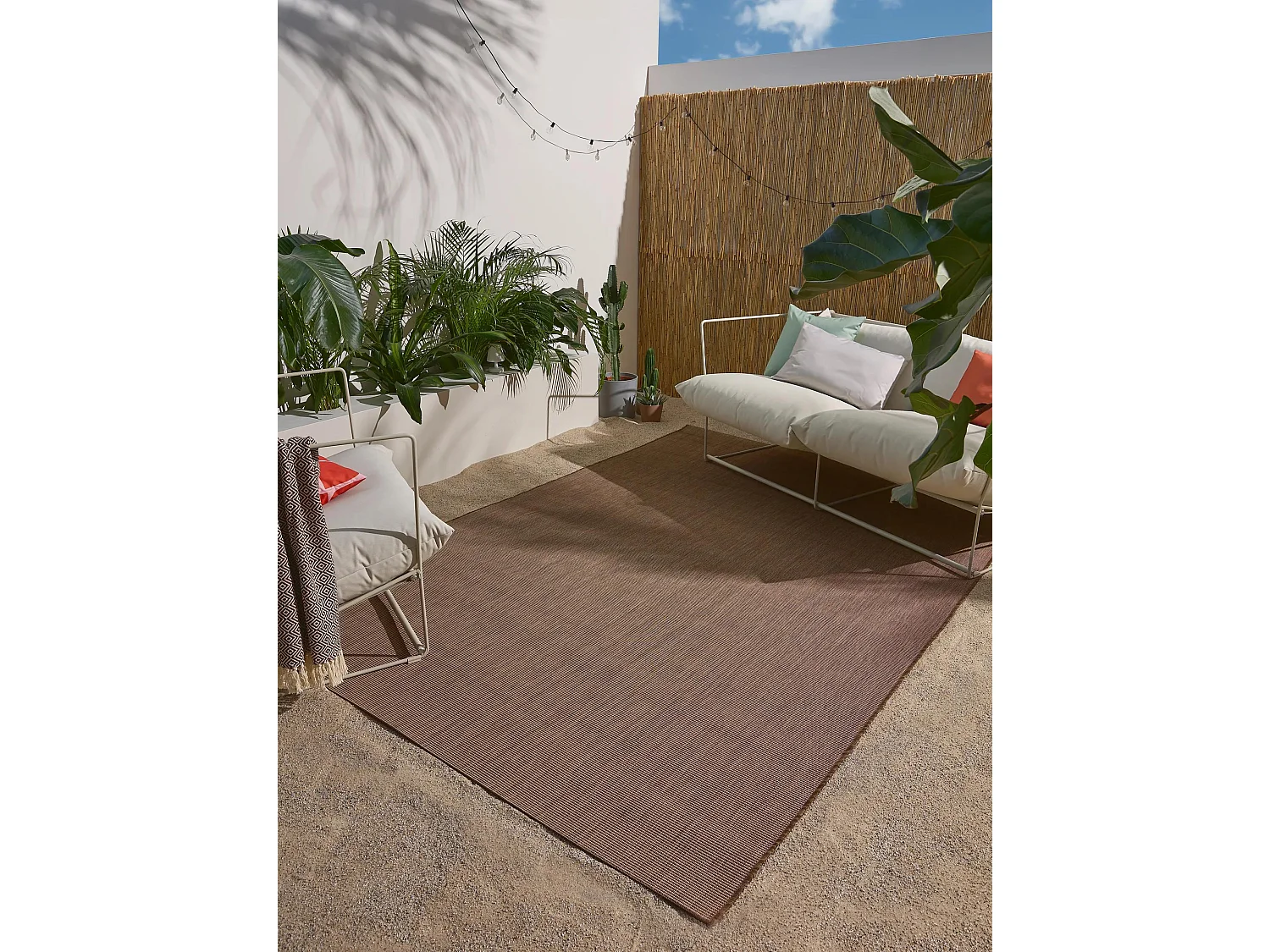 Tapis d'extérieur & intérieur Metro Marron 120x170 cm