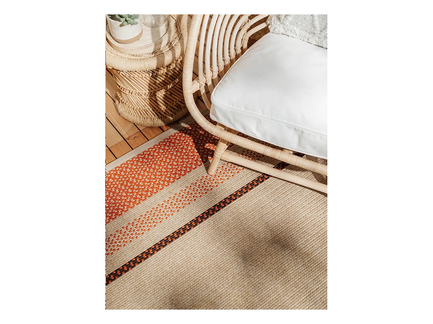 Tapis d'extérieur & intérieur Nandi Terracotta 200x300 cm