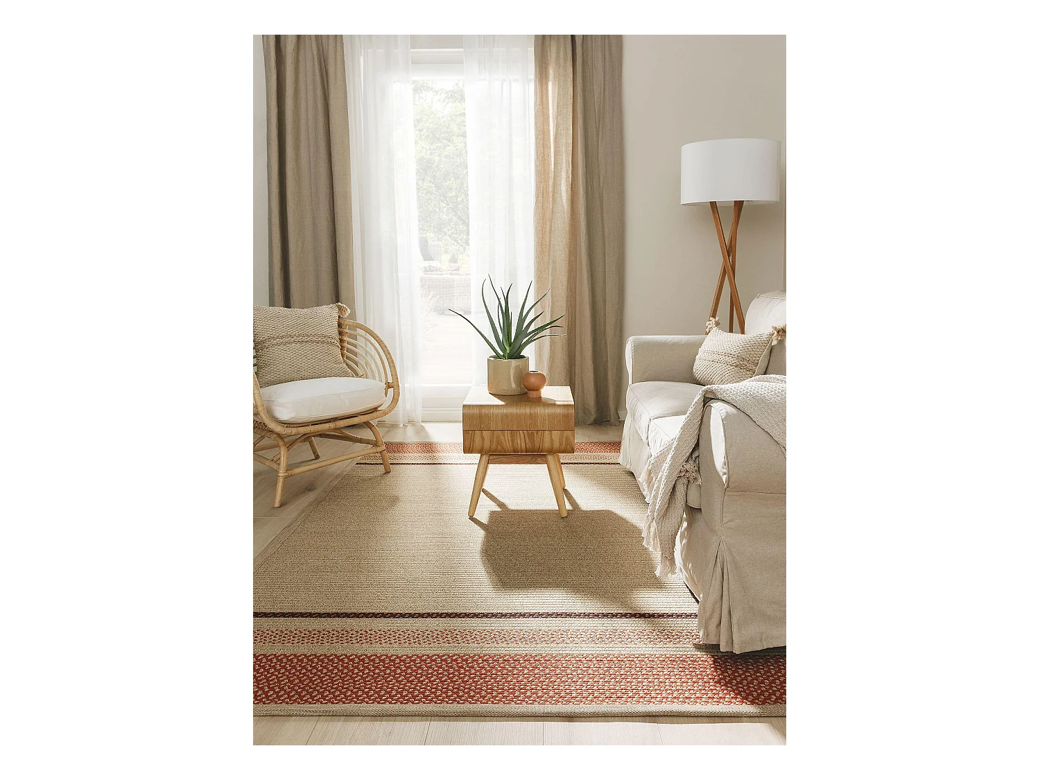 Tapis d'extérieur & intérieur Nandi Terracotta 200x300 cm