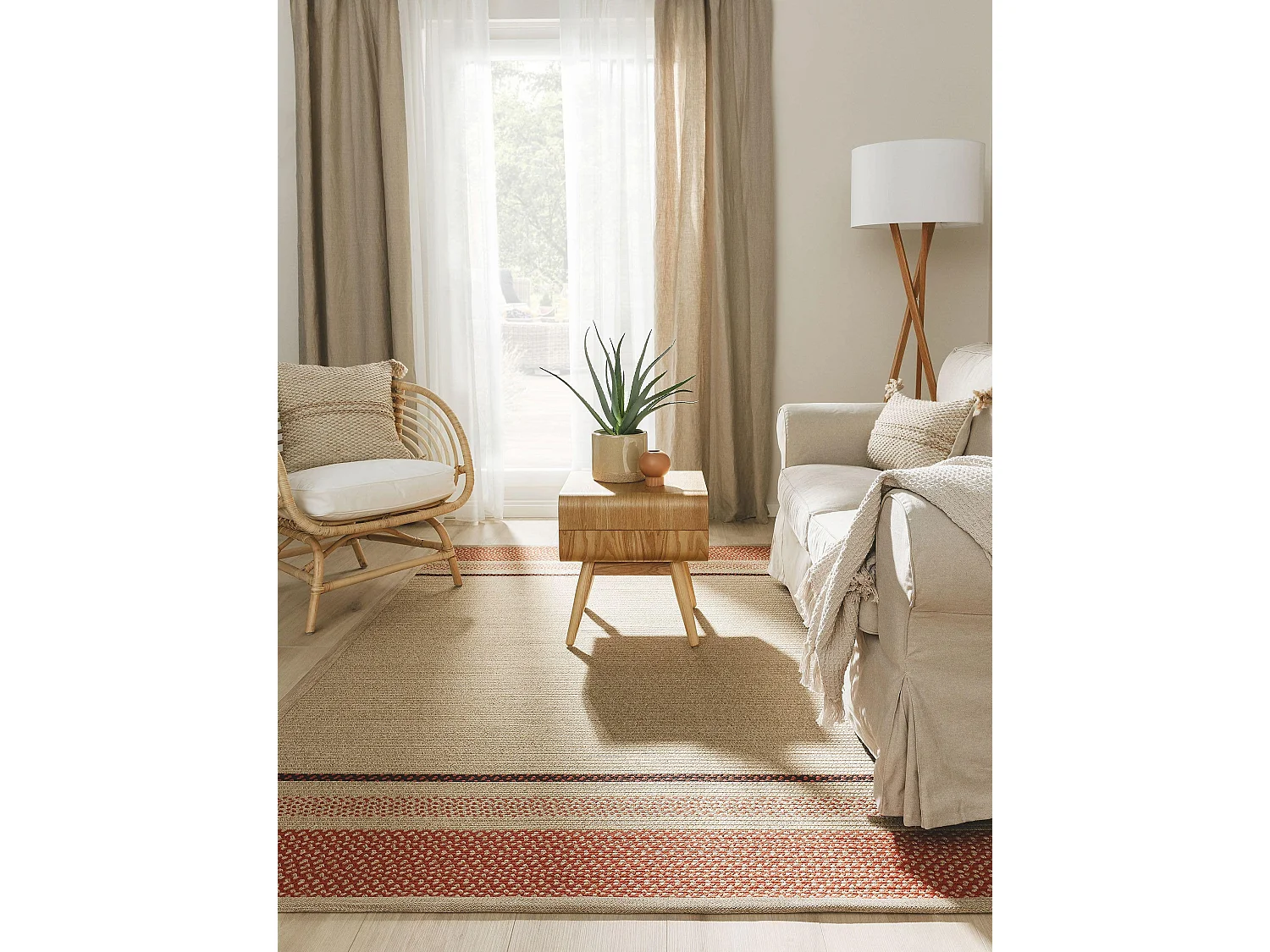 Tapis d'extérieur & intérieur Nandi Terracotta 200x300 cm