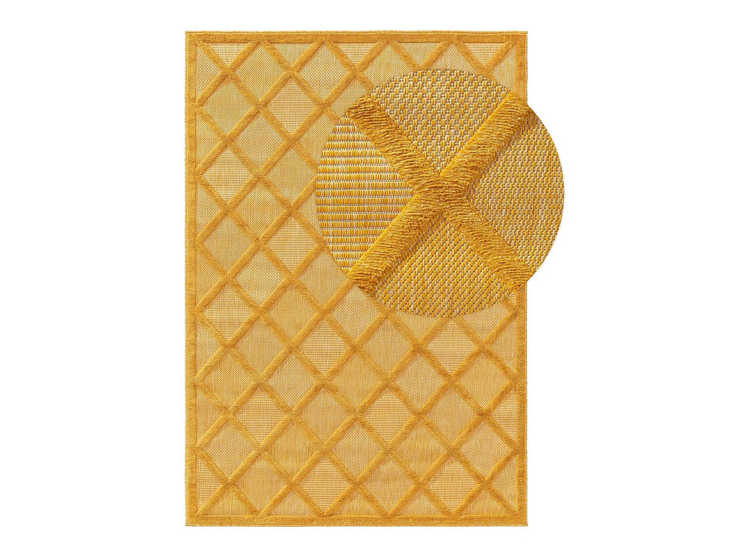 Tapis d'extérieur & intérieur Bonte Jaune 80x150 cm