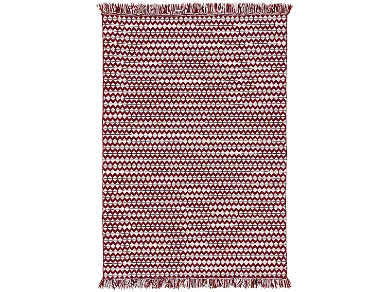 Tapis fabriqué à partir de matériaux recyclés Morty Rouge 160x230 cm