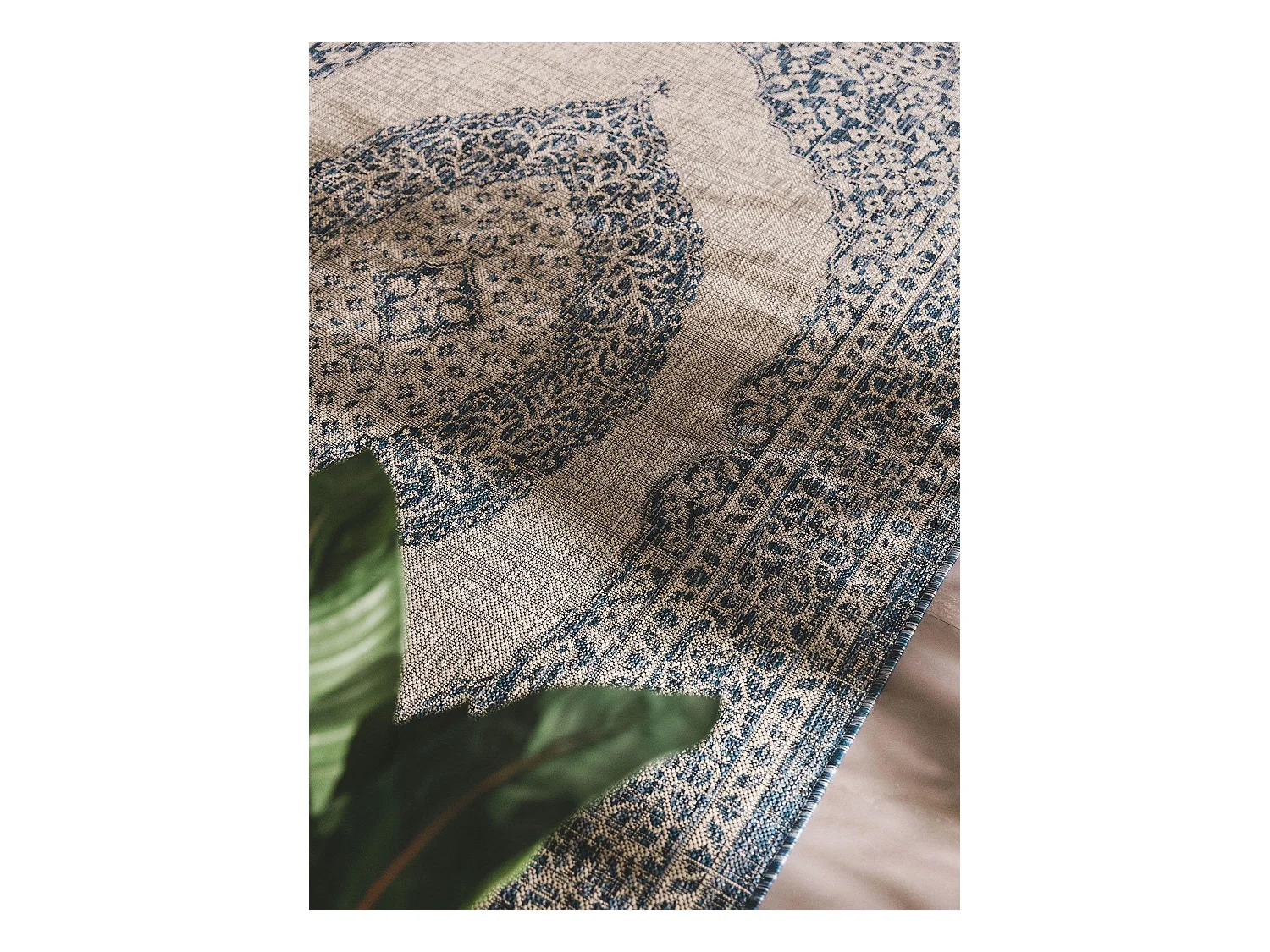 Tapis d'extérieur & intérieur Cleo Bleu 140x200 cm