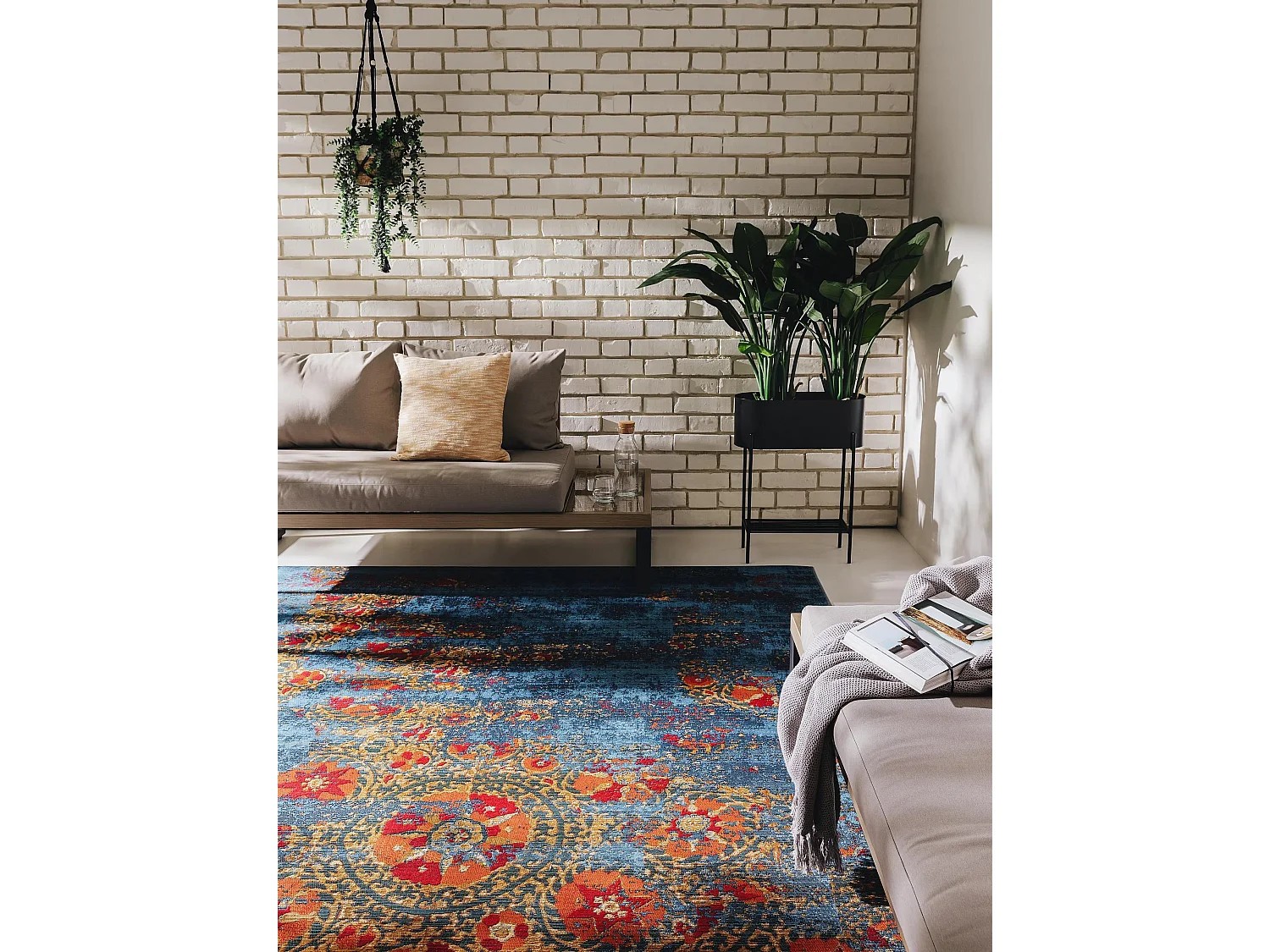 Tapis d'extérieur & intérieur Artis Multicouleur/Bleu 120x180 cm