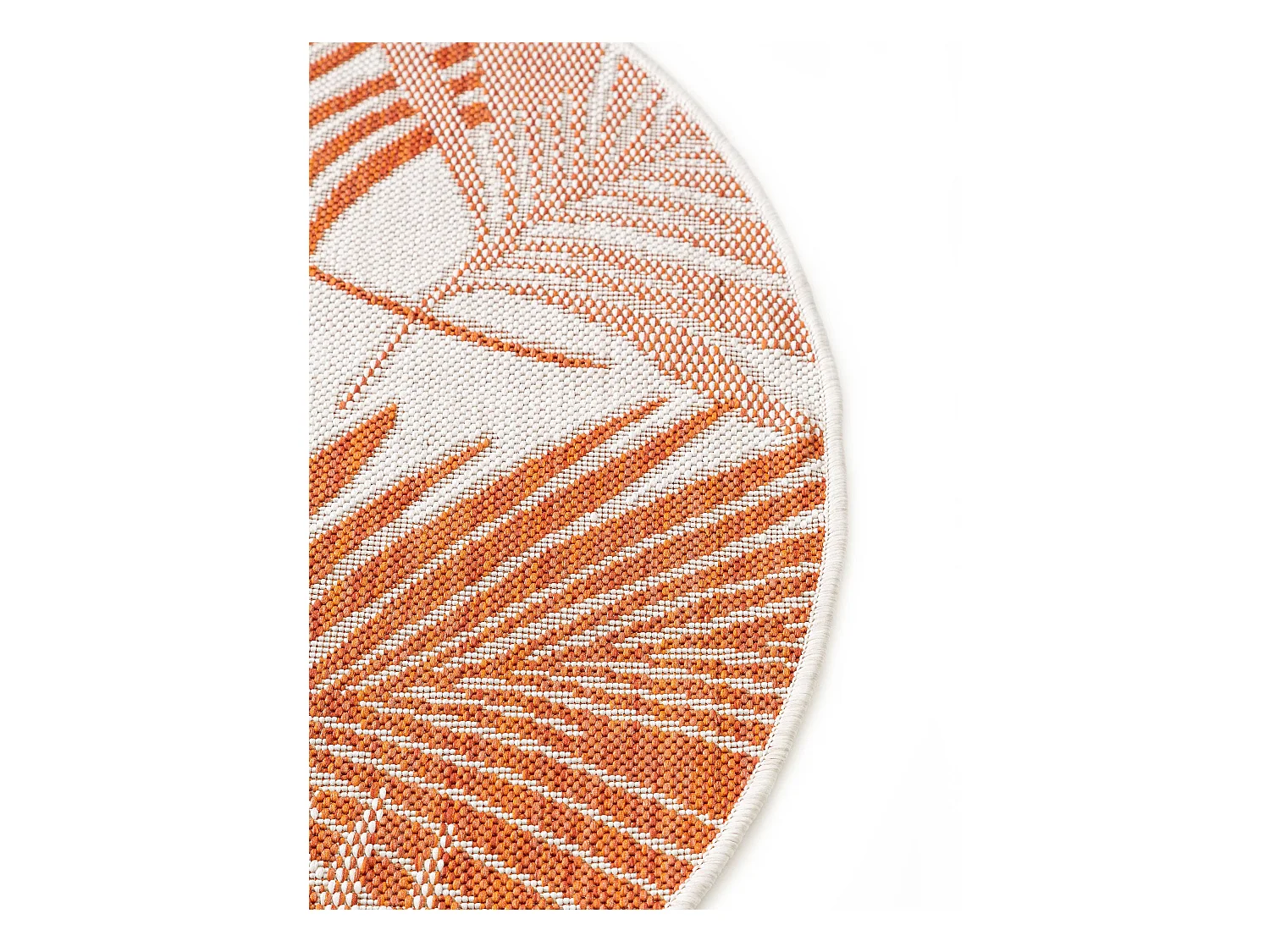 Tapis d'extérieur & intérieur rond Cleo Orange ø 120 cm rond