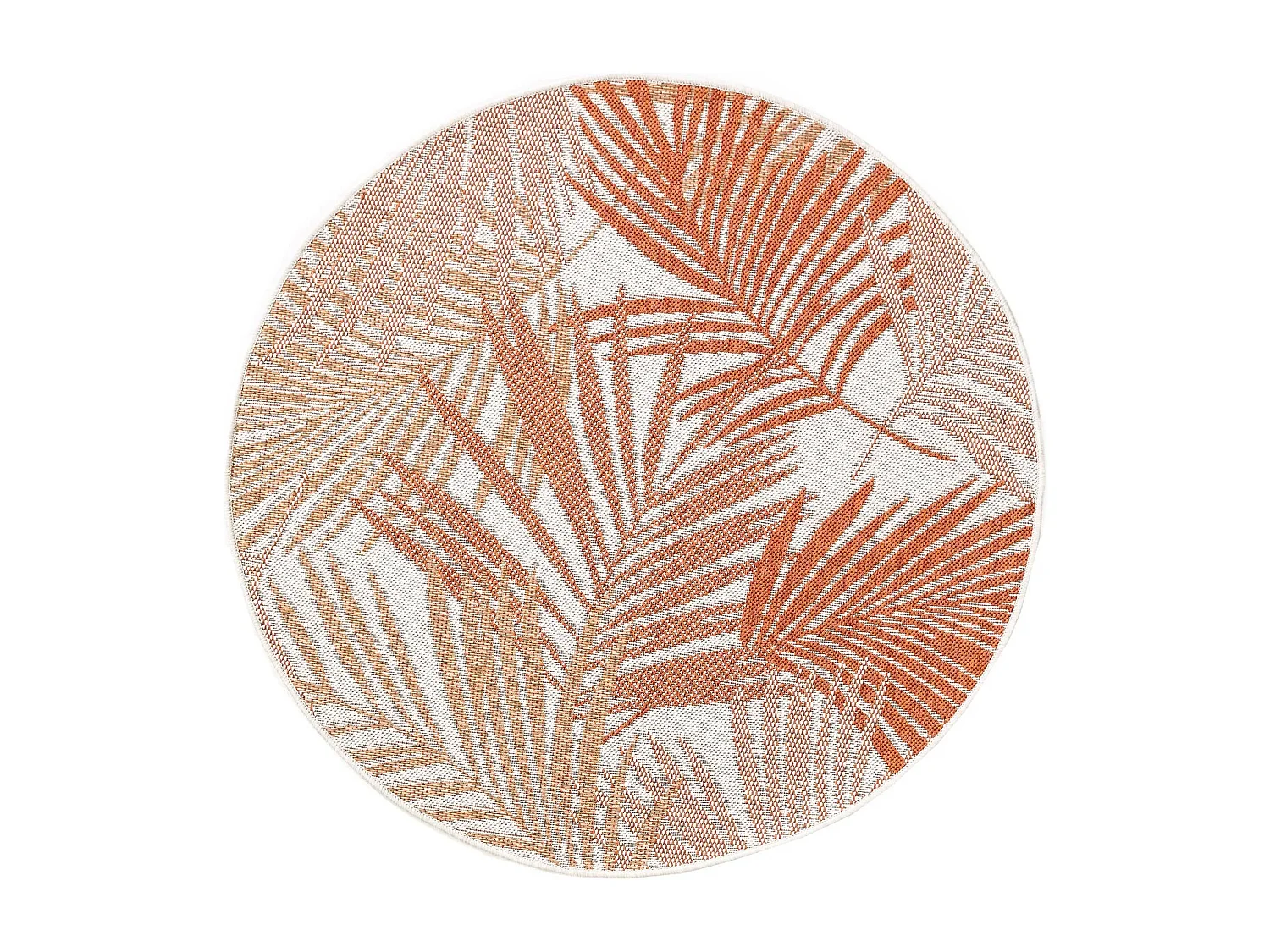 Tapis d'extérieur & intérieur rond Cleo Orange ø 120 cm rond