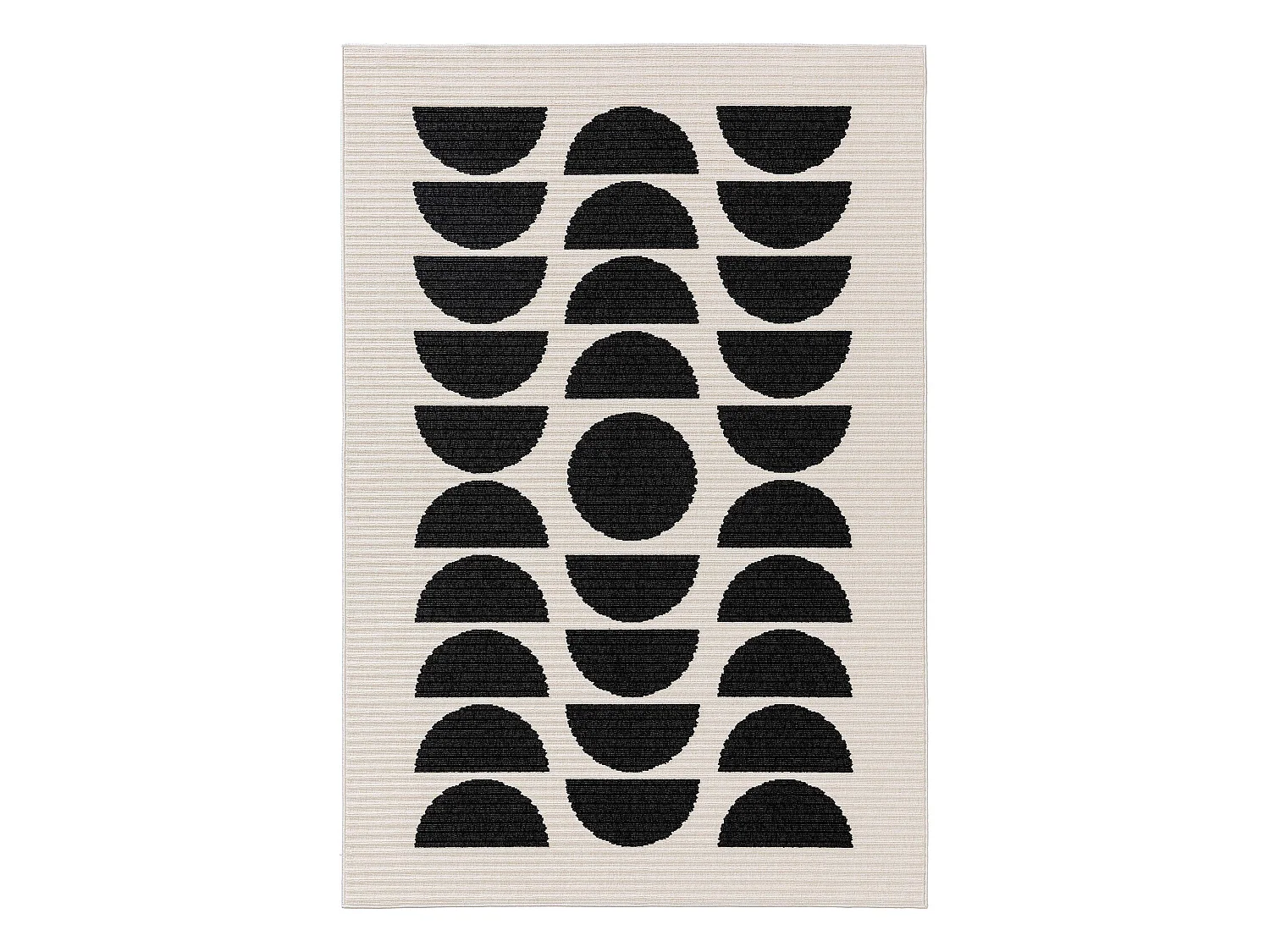 Tapis d'extérieur & intérieur Taro Noir & Blanc 200x290 cm