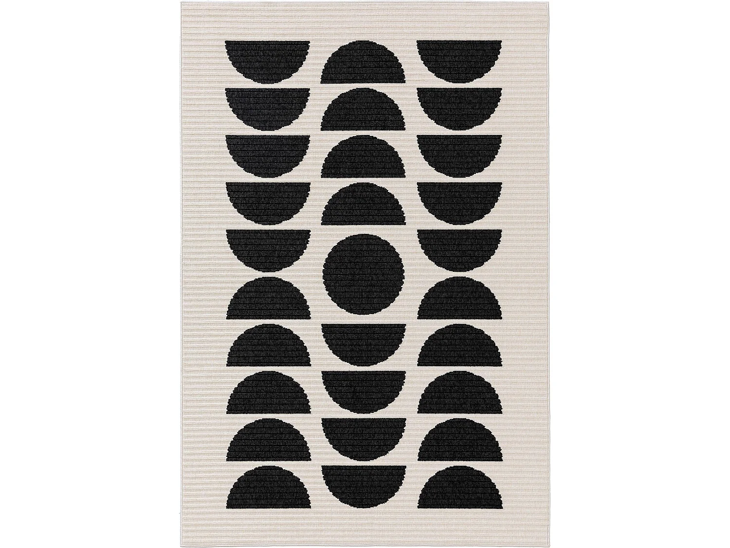 Tapis d'extérieur & intérieur Taro Noir & Blanc 200x290 cm